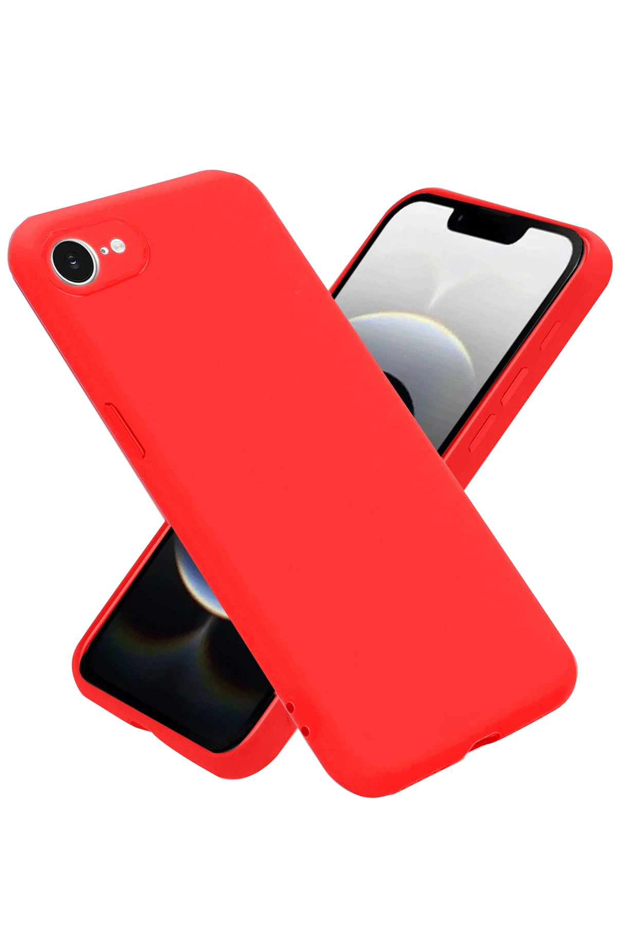 Newface iPhone 16E Kılıf First Silikon - Kırmızı