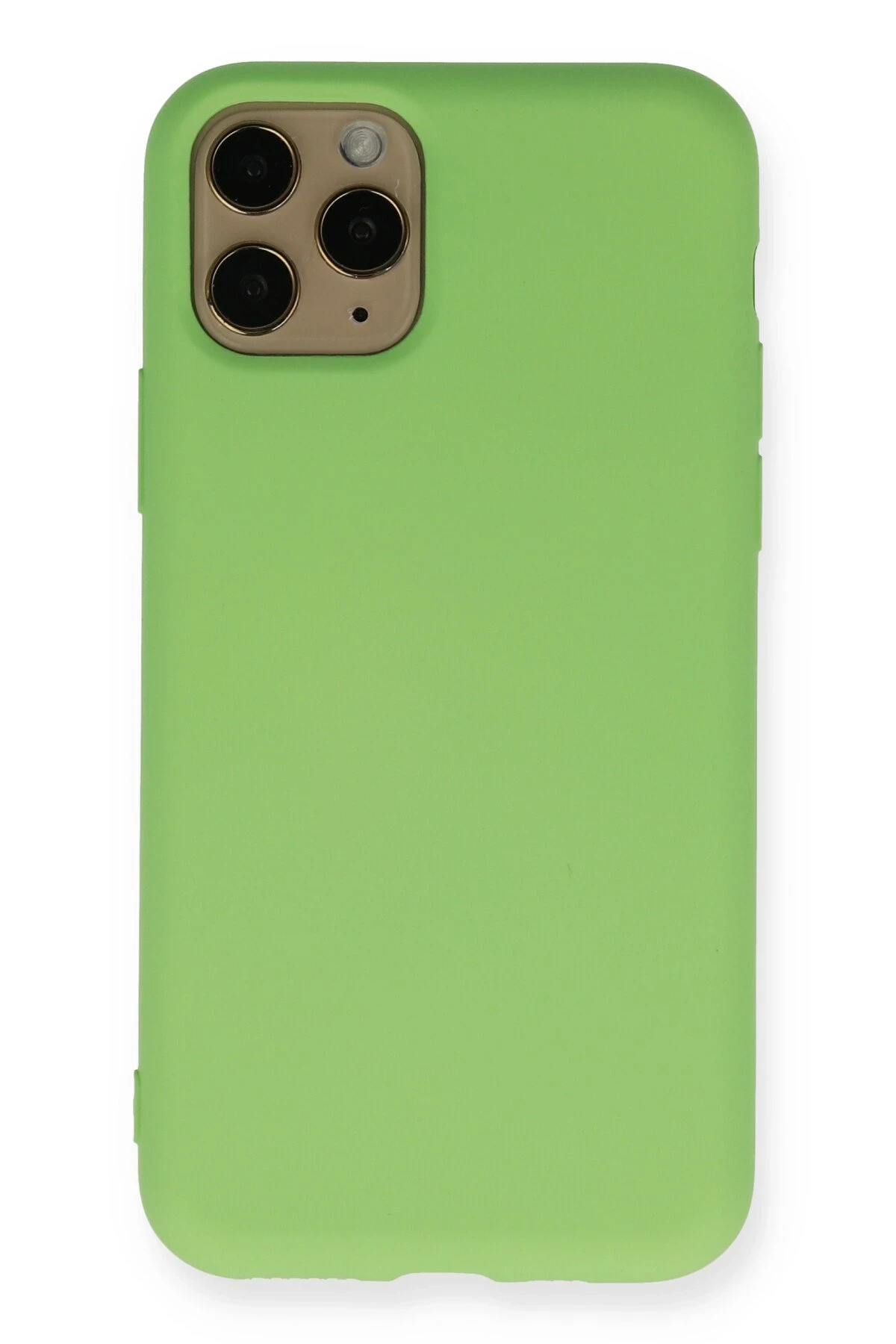 Newface iPhone 11 Pro Kılıf Nano içi Kadife Silikon - Yeşil