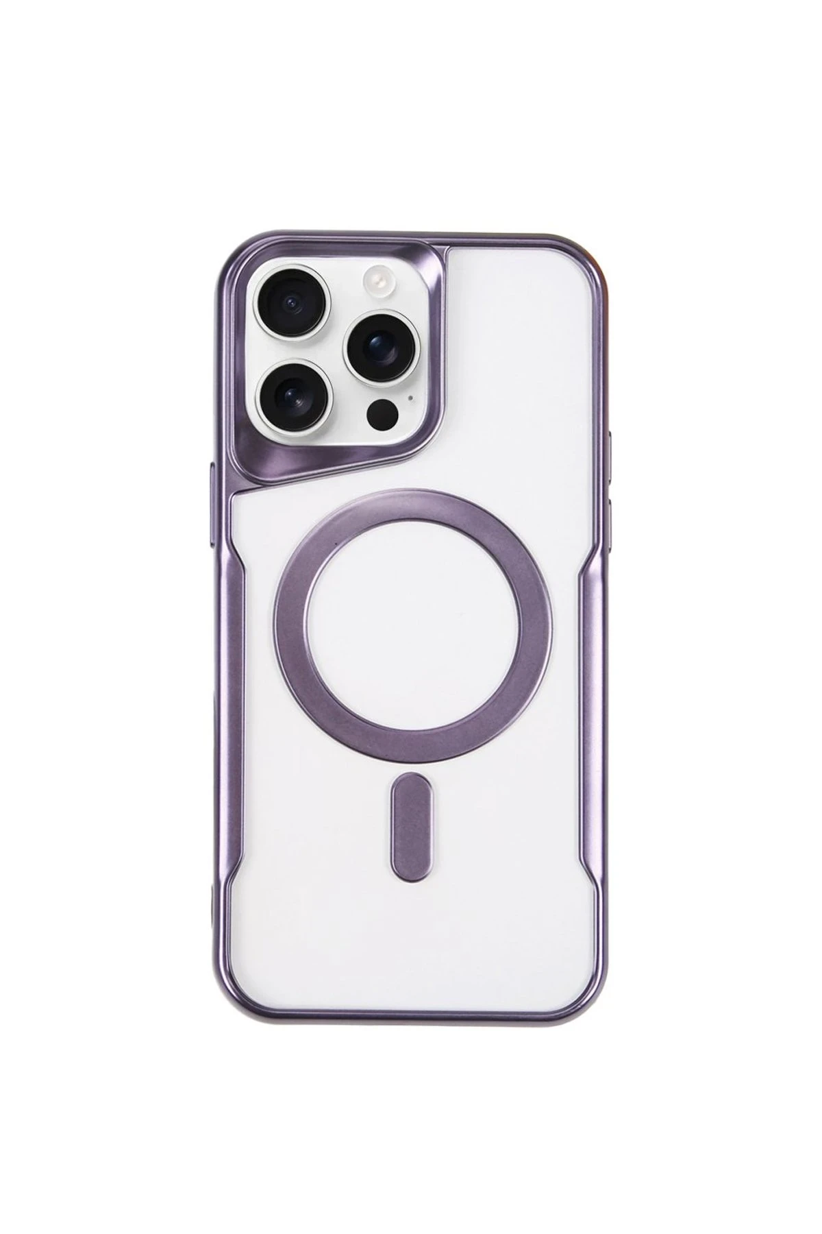 Newface iPhone 14 Pro Max Kılıf Boyi Magsafe Silikon Kapak - Derin Mor