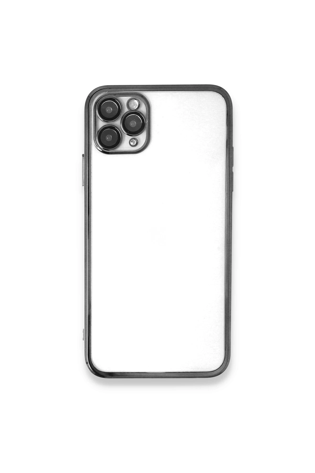 Newface iPhone 11 Pro Kılıf Razer Lensli Silikon - Gümüş