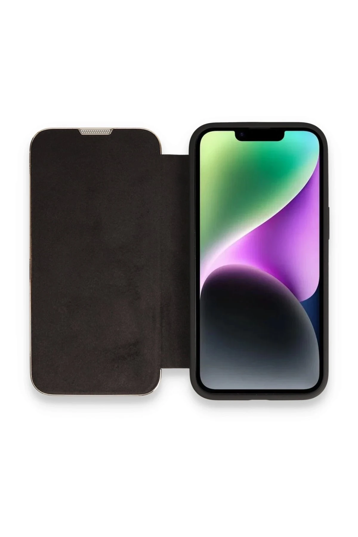 Newface iPhone 13 Pro Kılıf Dolpin Kapaklı - Siyah