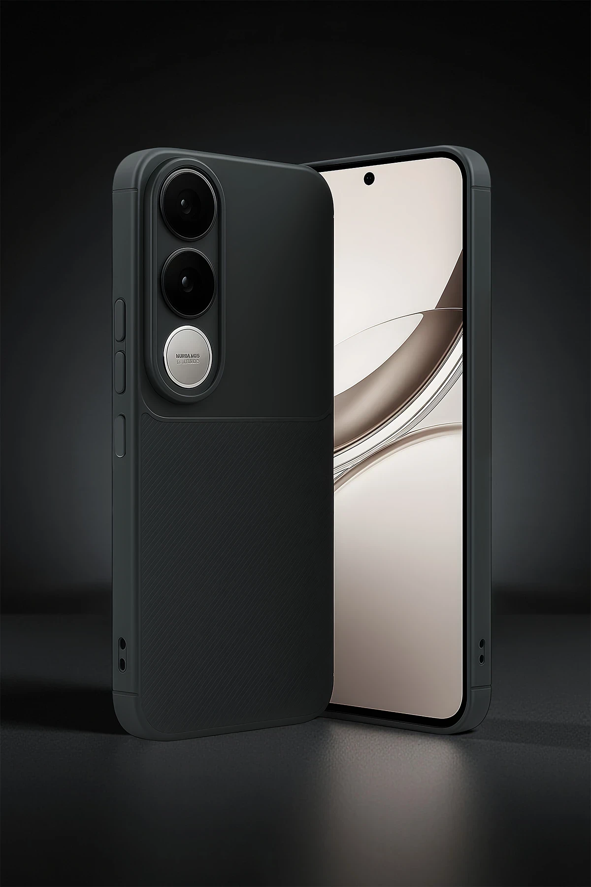 Newface Vivo V50 Lite 4G Auto Focus Karbon Kapak - Gri