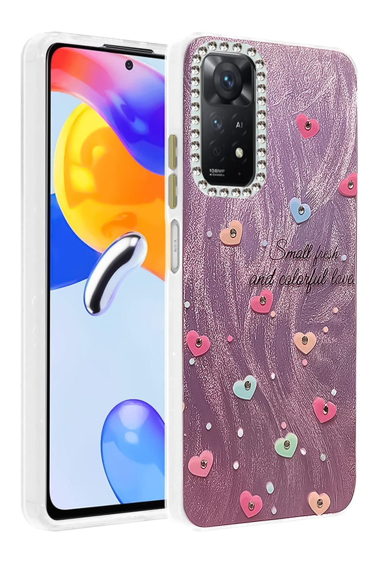 Newface Xiaomi Redmi Note 12 Pro 4G Kılıf Blade Aynalı Desenli Kapak - Desen 8