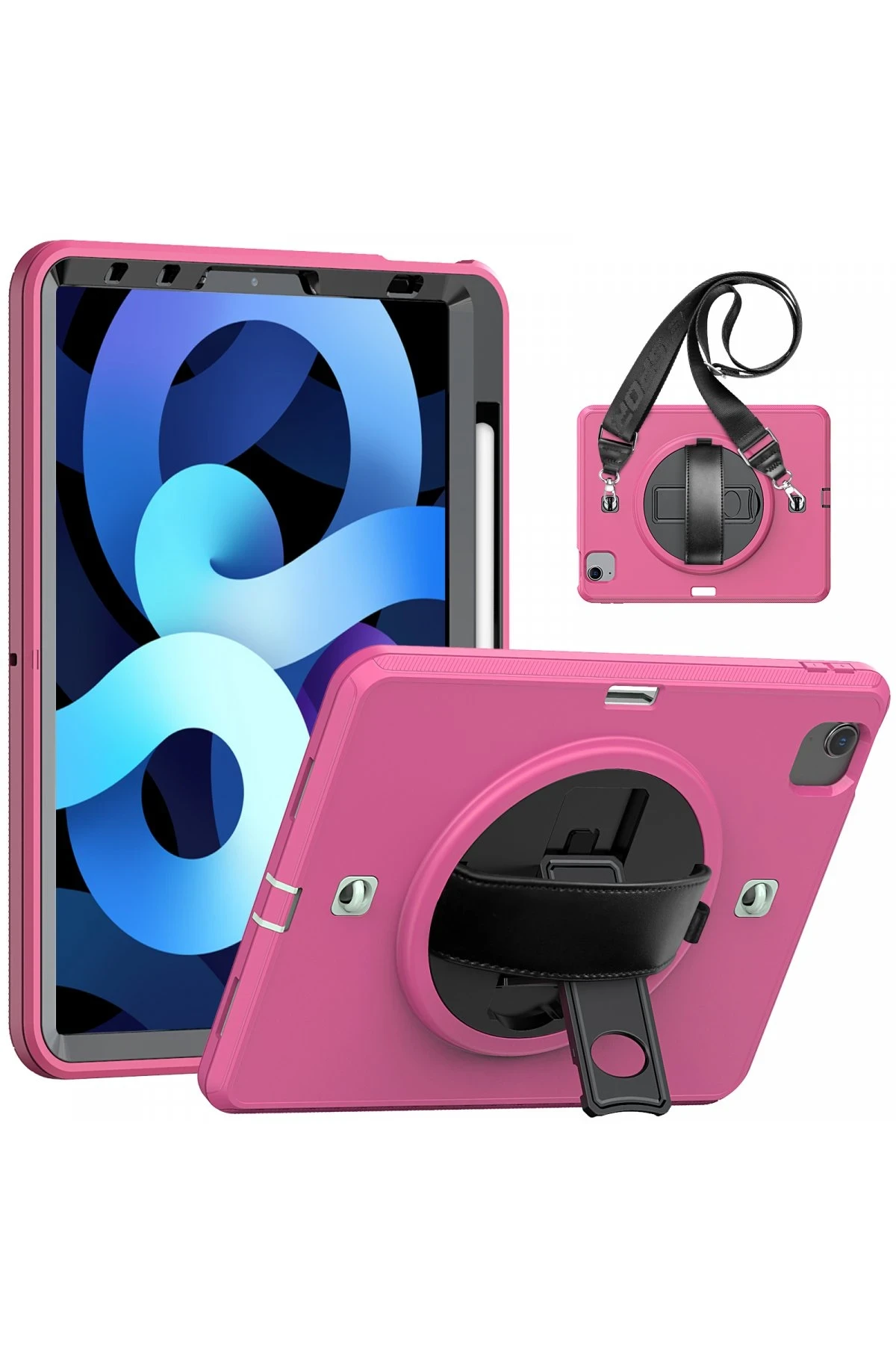 Newface iPad Pro 11 (2020) Kılıf Strap-C Otterbox Tablet Kapak - Pembe