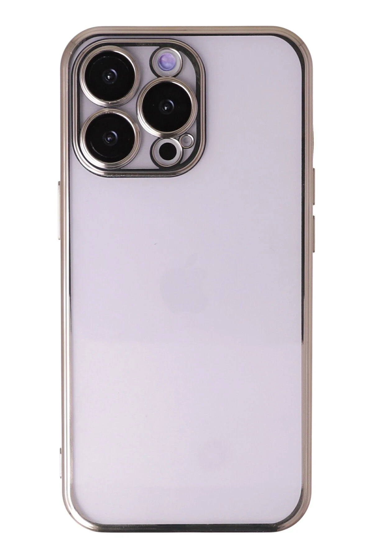 Newface iPhone 13 Pro Kılıf Razer Lensli Silikon - Gold