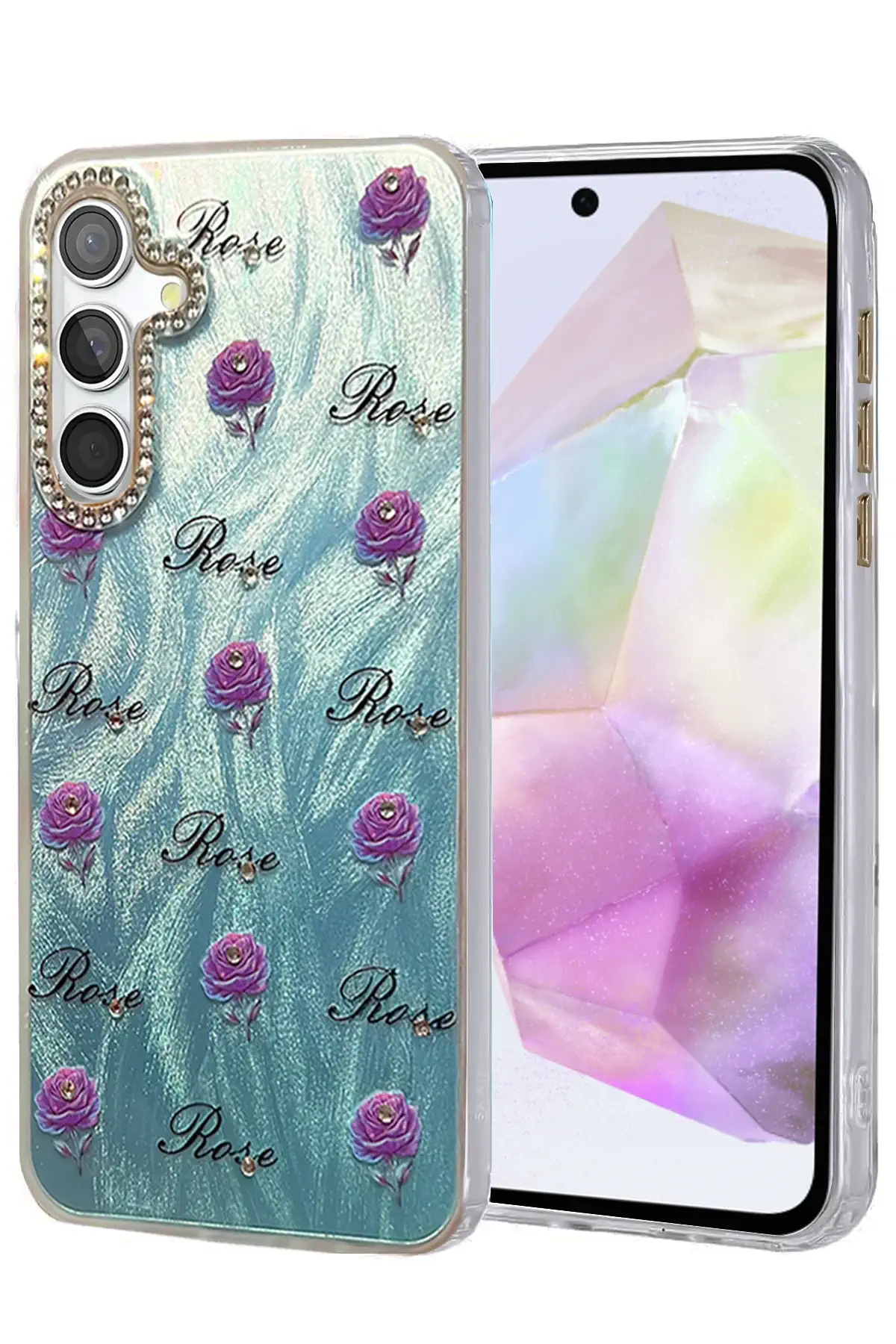 Newface Samsung Galaxy A35 5G Kılıf Blade Aynalı Desenli Kapak - Desen 9