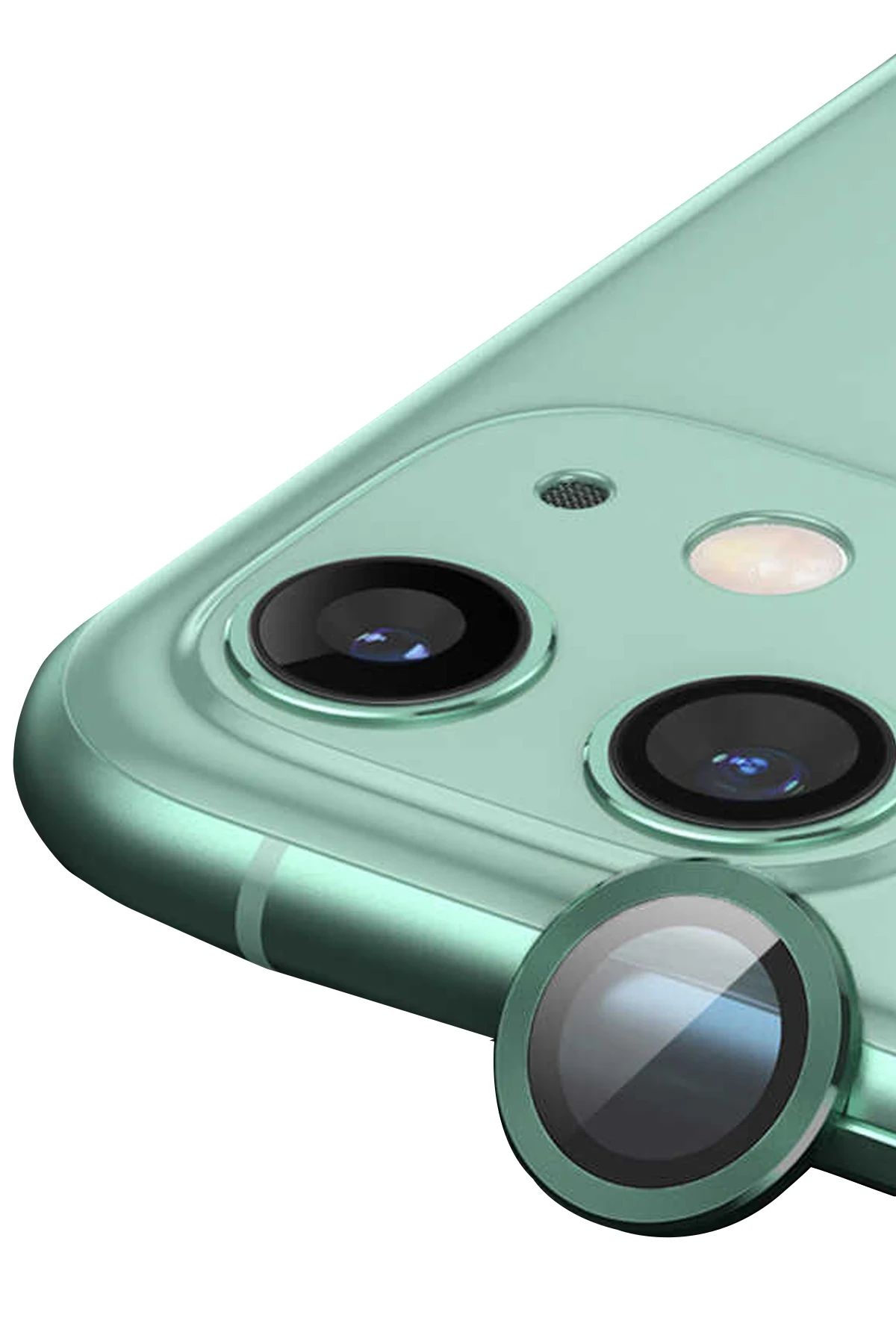 Newface iPhone 12 Mini Raze Metal Kamera Lens - Yeşil
