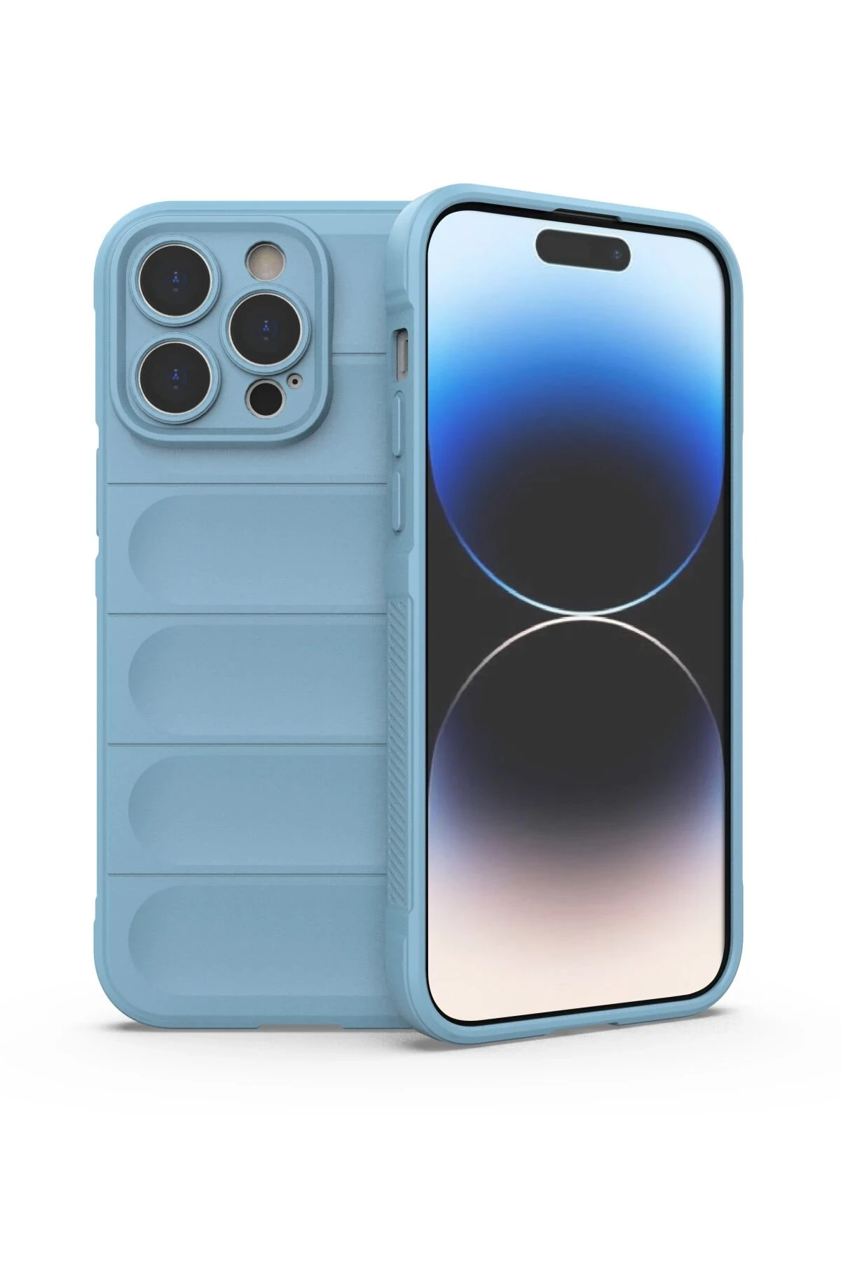 Newface iPhone 13 Pro Max Kılıf Optimum Silikon - Sky Blue