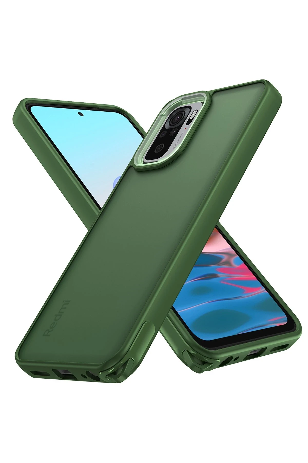 Newface Xiaomi Redmi Note 10 Kılıf Elegant Kapak - Yeşil