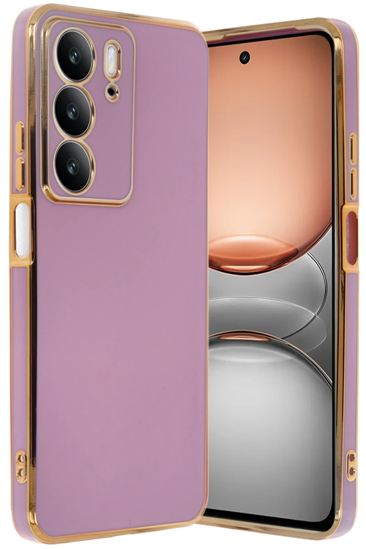 Newface Realme C75 4G Kılıf Volet Silikon - Mor