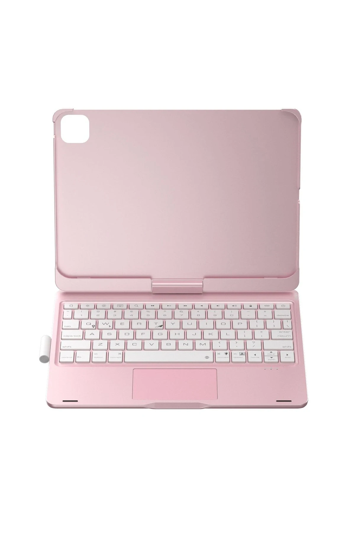 Newface iPad Pro 11 (2024) F11 ATS Kılıf Magic Dönen Klavyeli Tablet Kılıf - Pembe