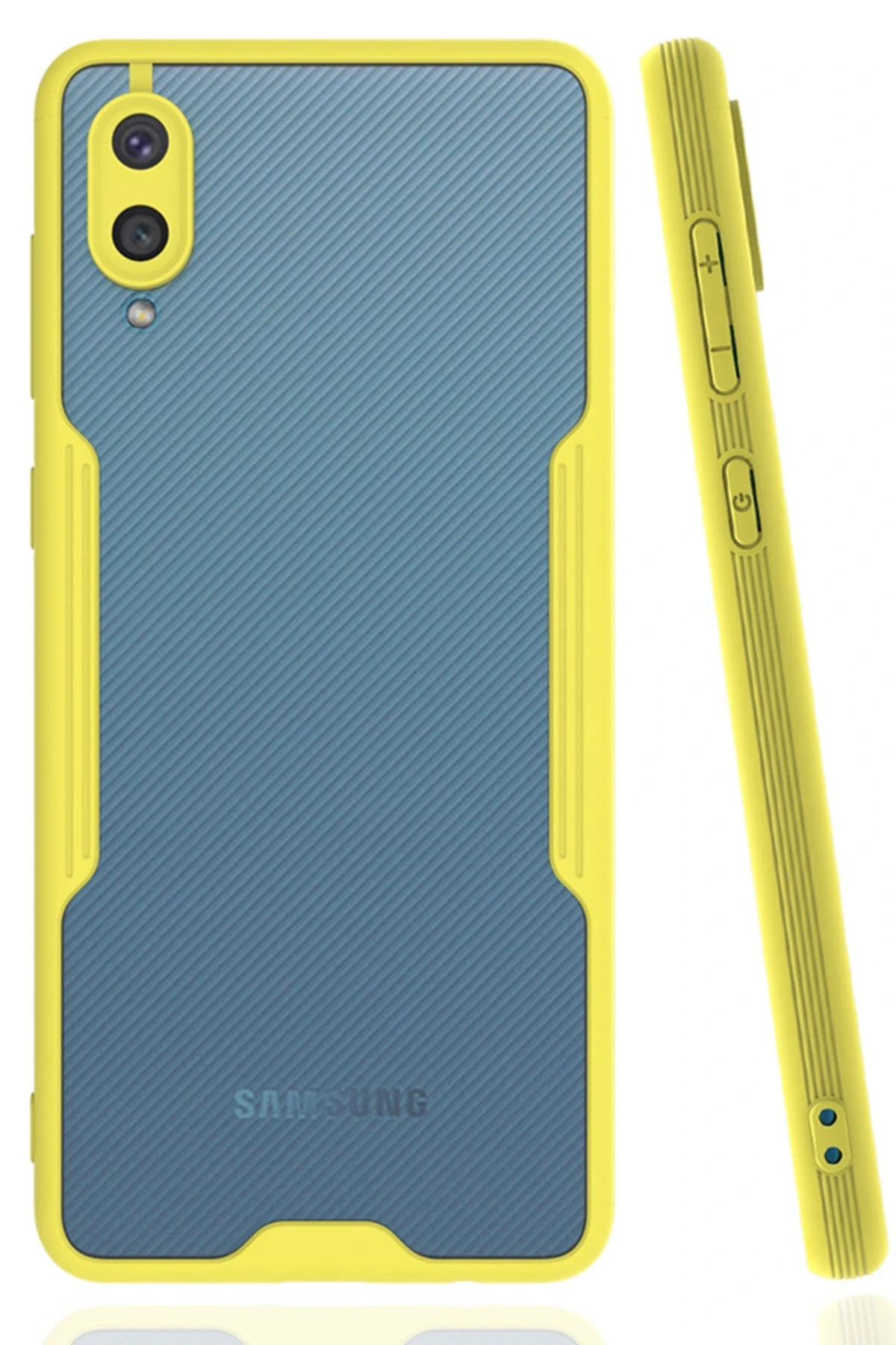 Newface Samsung Galaxy A02 Kılıf Platin Silikon - Sarı