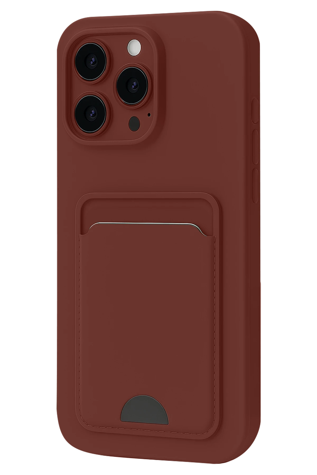 Newface iPhone 16 Pro Max Kılıf Kelvin Kartvizitli Silikon - Bordo