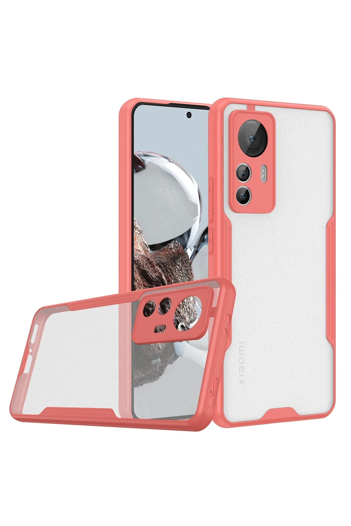Newface Xiaomi Mi 12T Kılıf Platin Silikon - Pembe