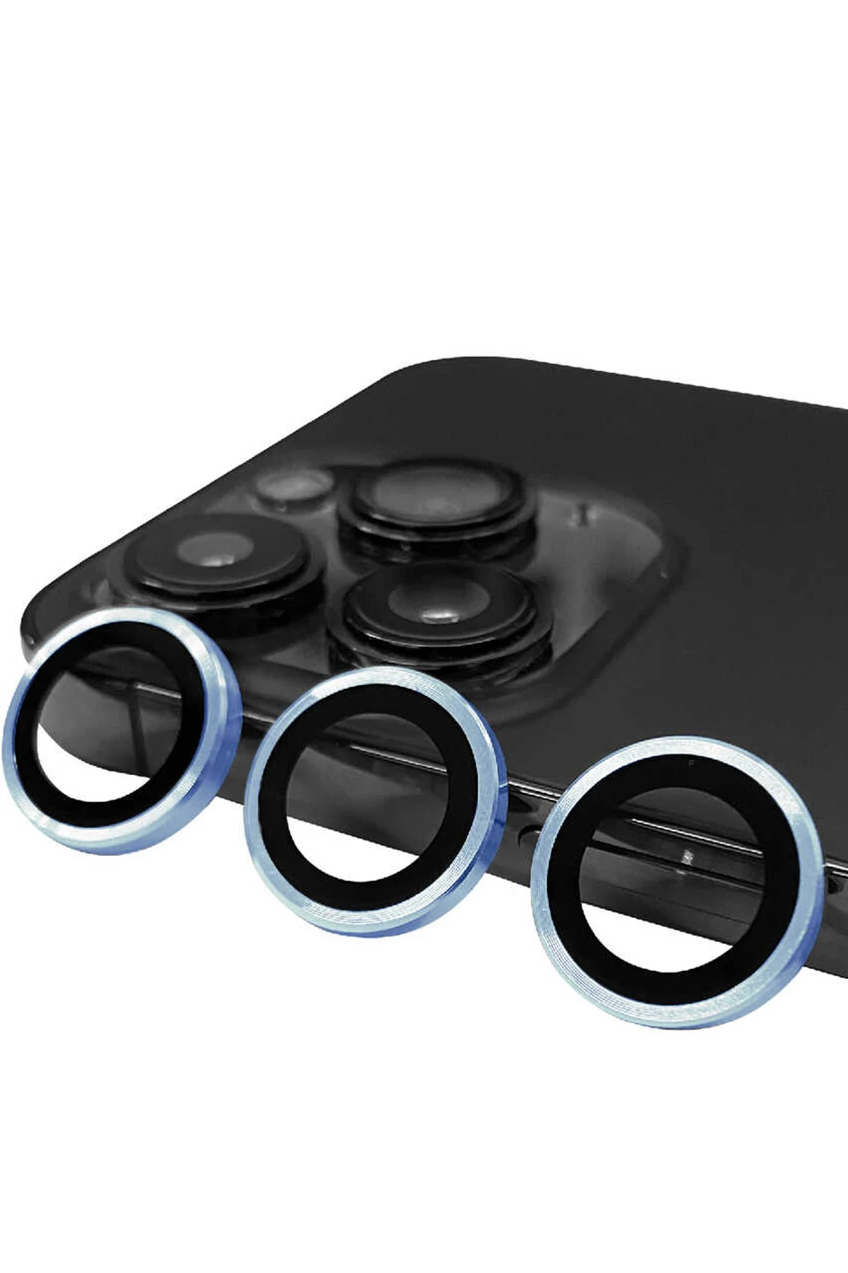 Newface iPhone 13 Pro Raze Metal Kamera Lens - Mavi