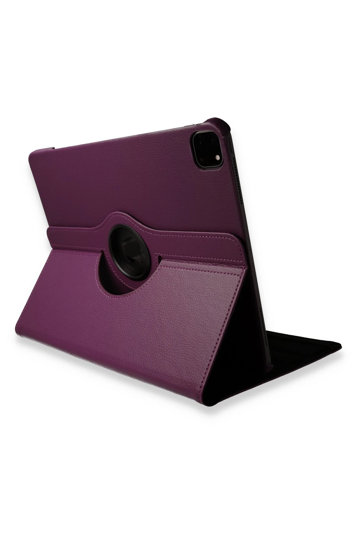 Newface iPad Pro 12.9 (2021) Kılıf 360 Tablet Deri Kılıf - Mürdüm