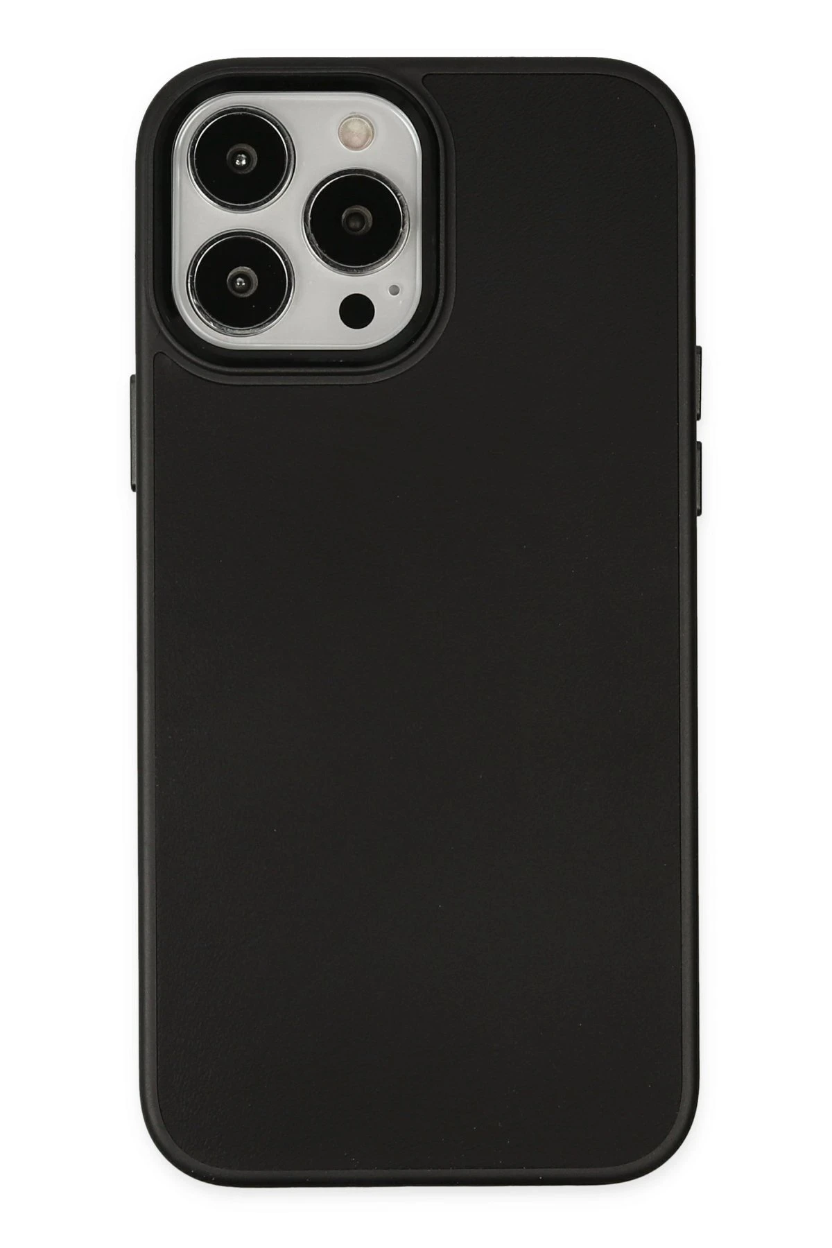 Newface iPhone 13 Pro Kılıf Asya Deri Silikon - Siyah