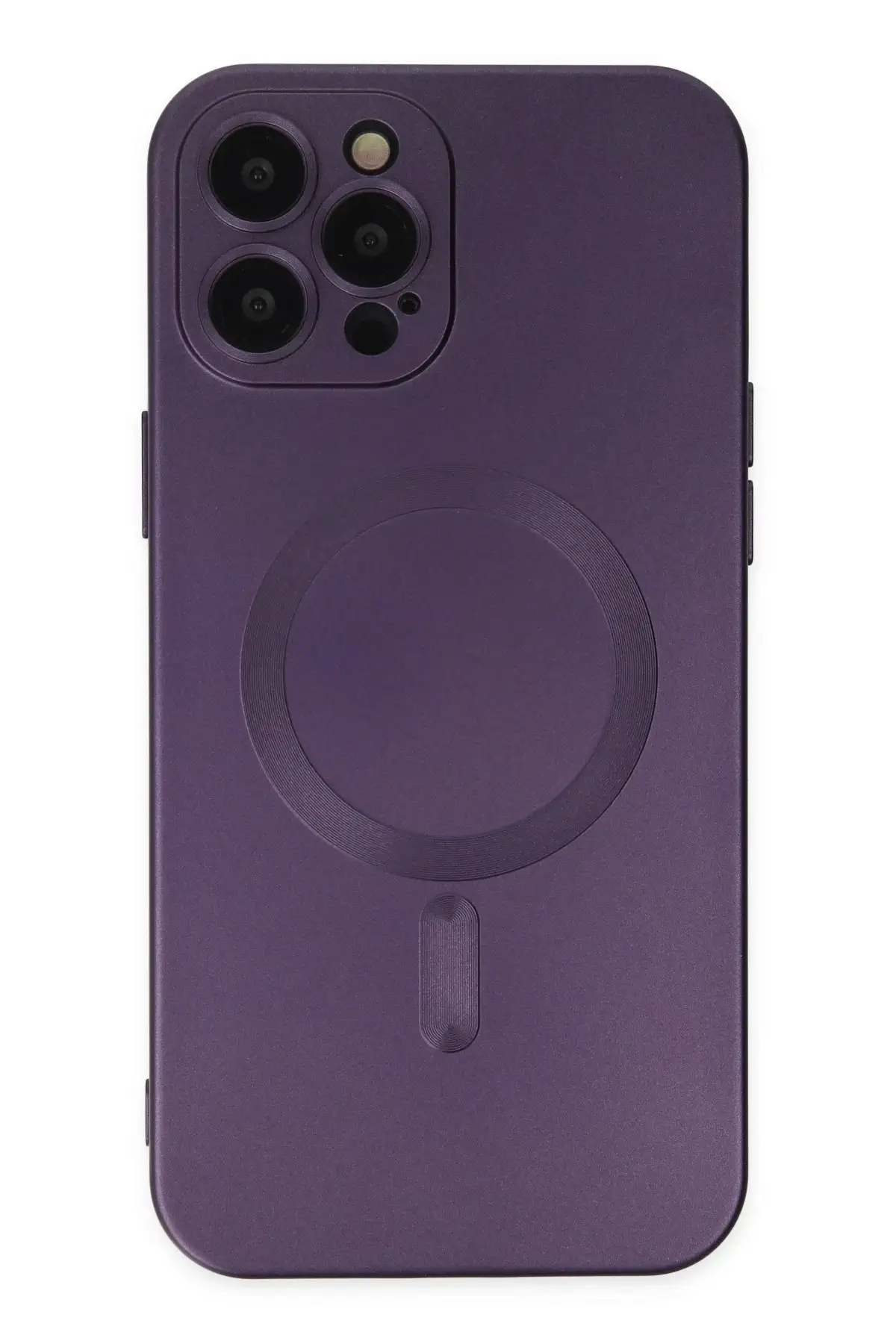 Newface iPhone 12 Pro Max Kılıf Moshi Lens Magneticsafe Silikon - Mor