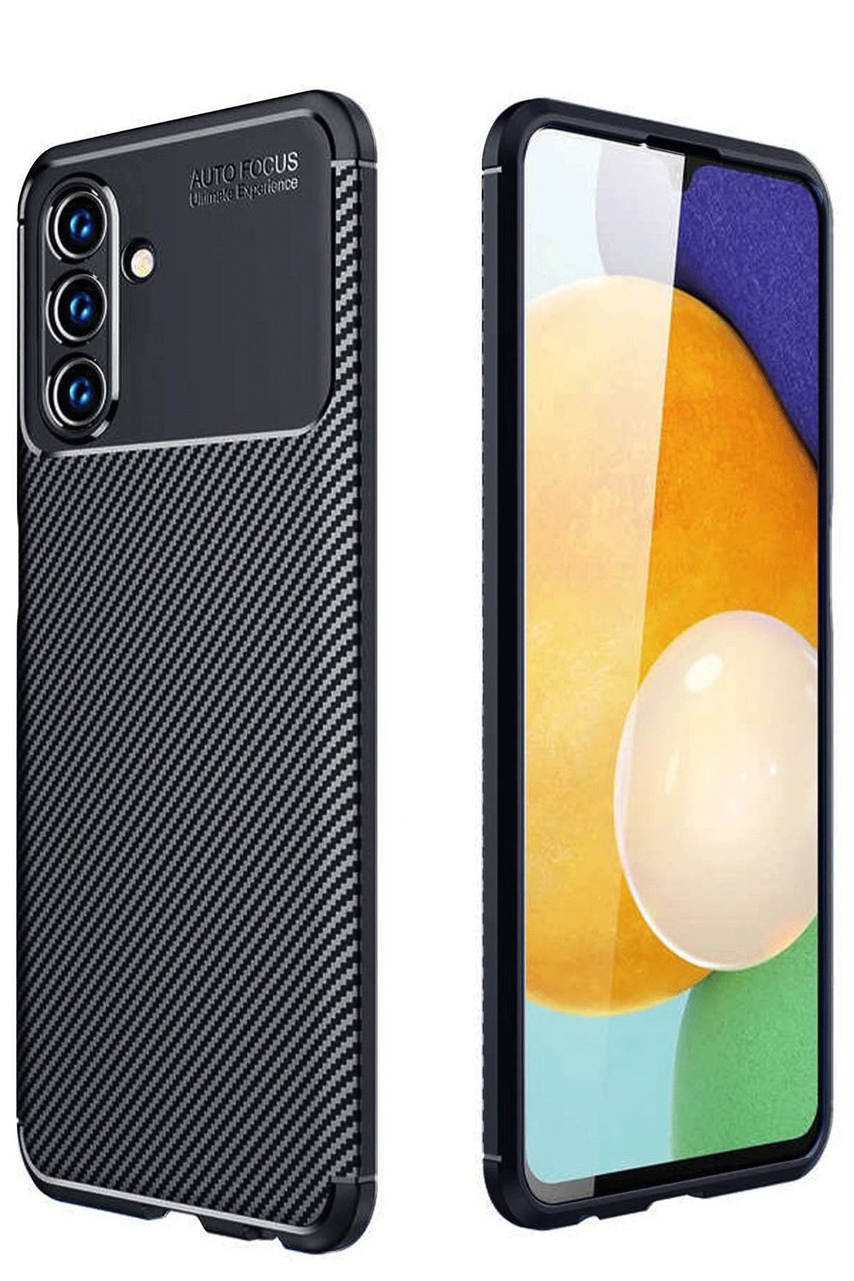 Newface Samsung Galaxy A56 Kılıf Auto Focus Karbon Kapak - Siyah