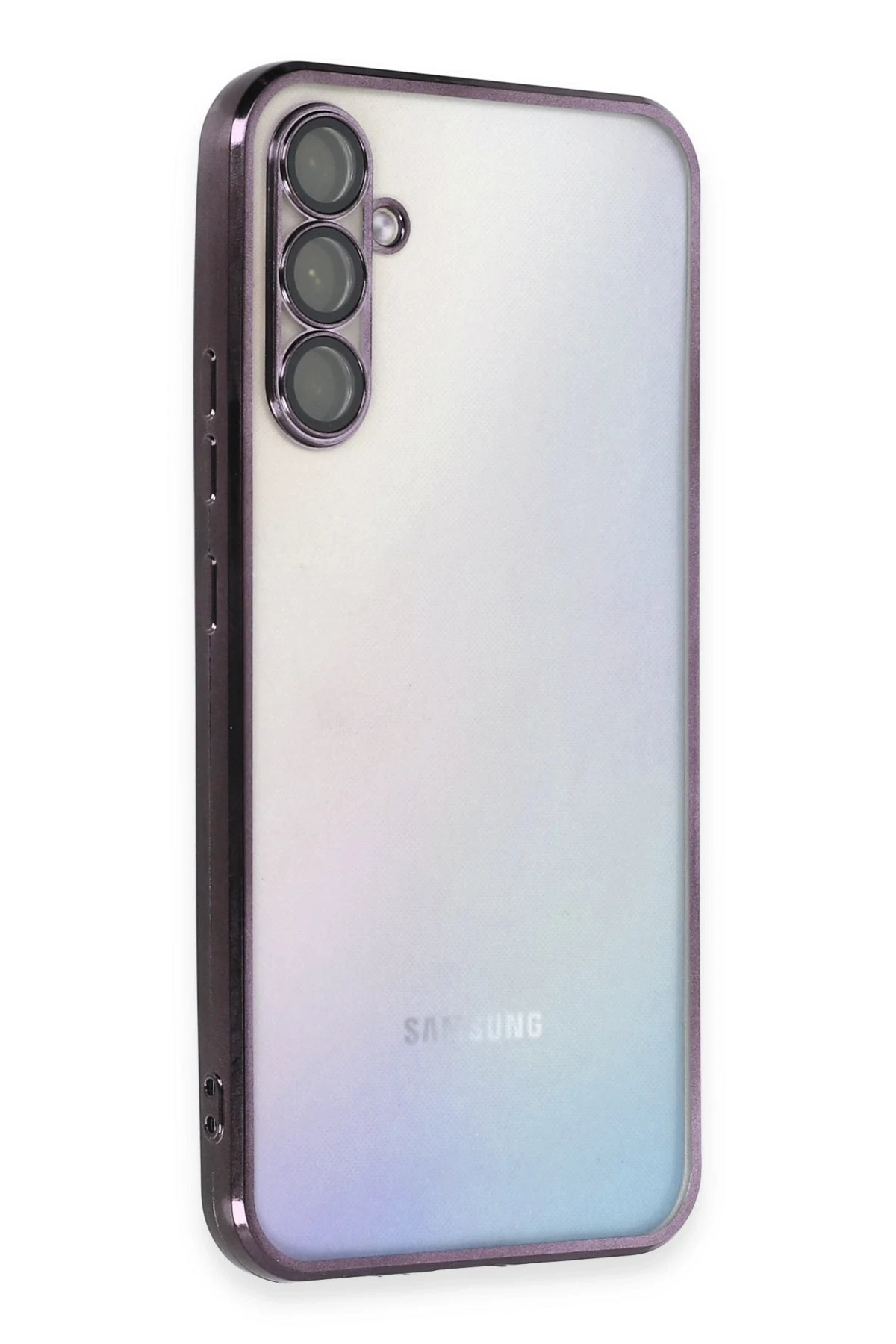 Newface Samsung Galaxy A34 5G Kılıf Razer Lensli Silikon - Mor