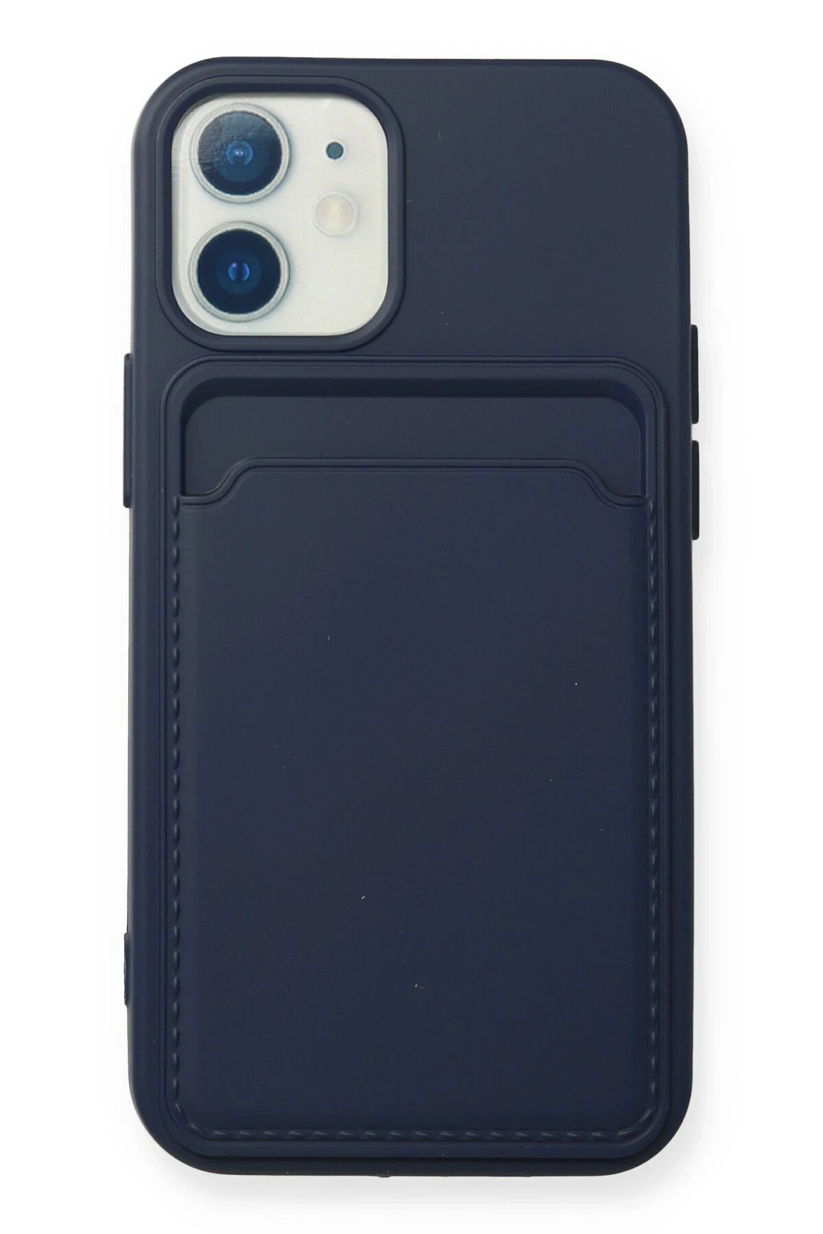 Newface iPhone 12 Mini Kılıf Kelvin Kartvizitli Silikon - Lacivert