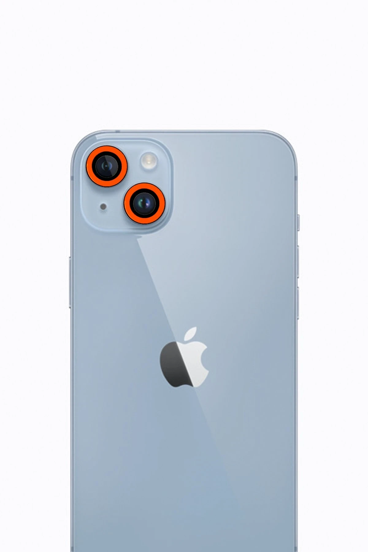 Newface iPhone 13 Neon Fosforlu Kamera Lens - Turuncu