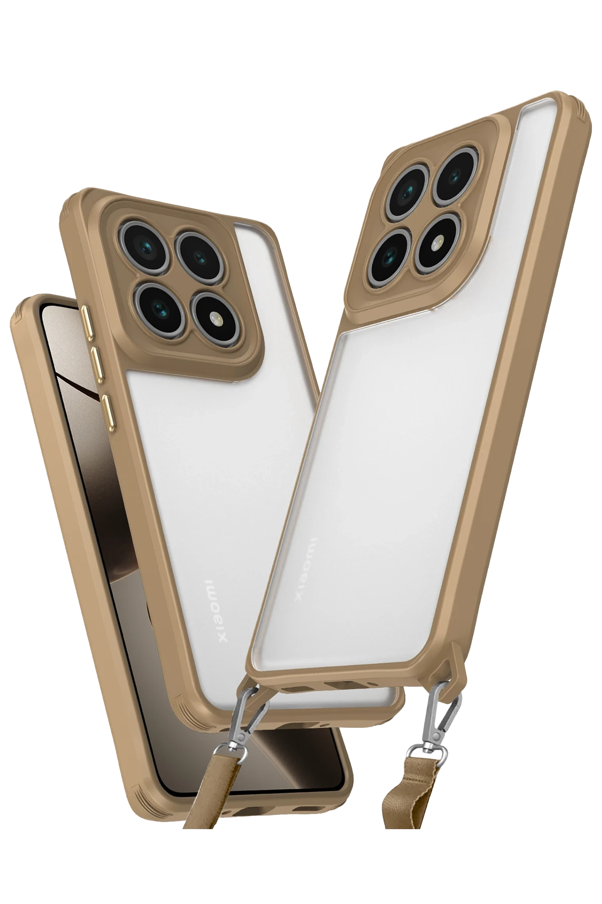 Newface Xiaomi Mi 14T Kılıf Penta Silikon Kılıf - Çöl Titanyum