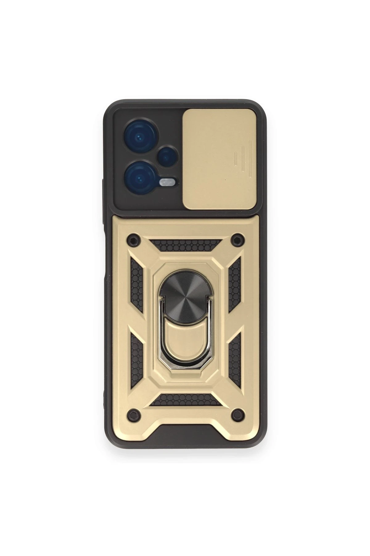 Newface Xiaomi Redmi Note 12 4G Kılıf Pars Lens Yüzüklü Silikon - Gold