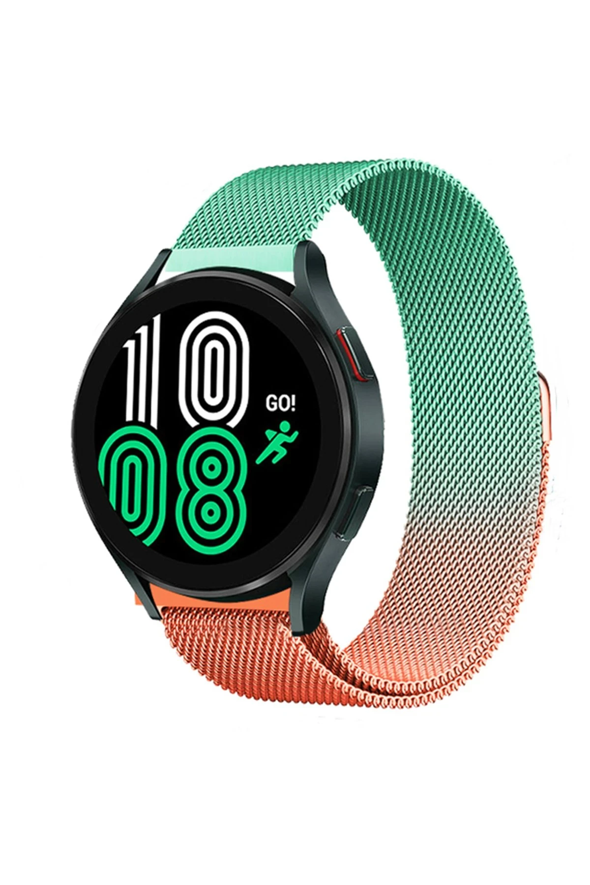 Newface Watch 20mm Metal Mıknatıslı Kordon - Turuncu-Yeşil