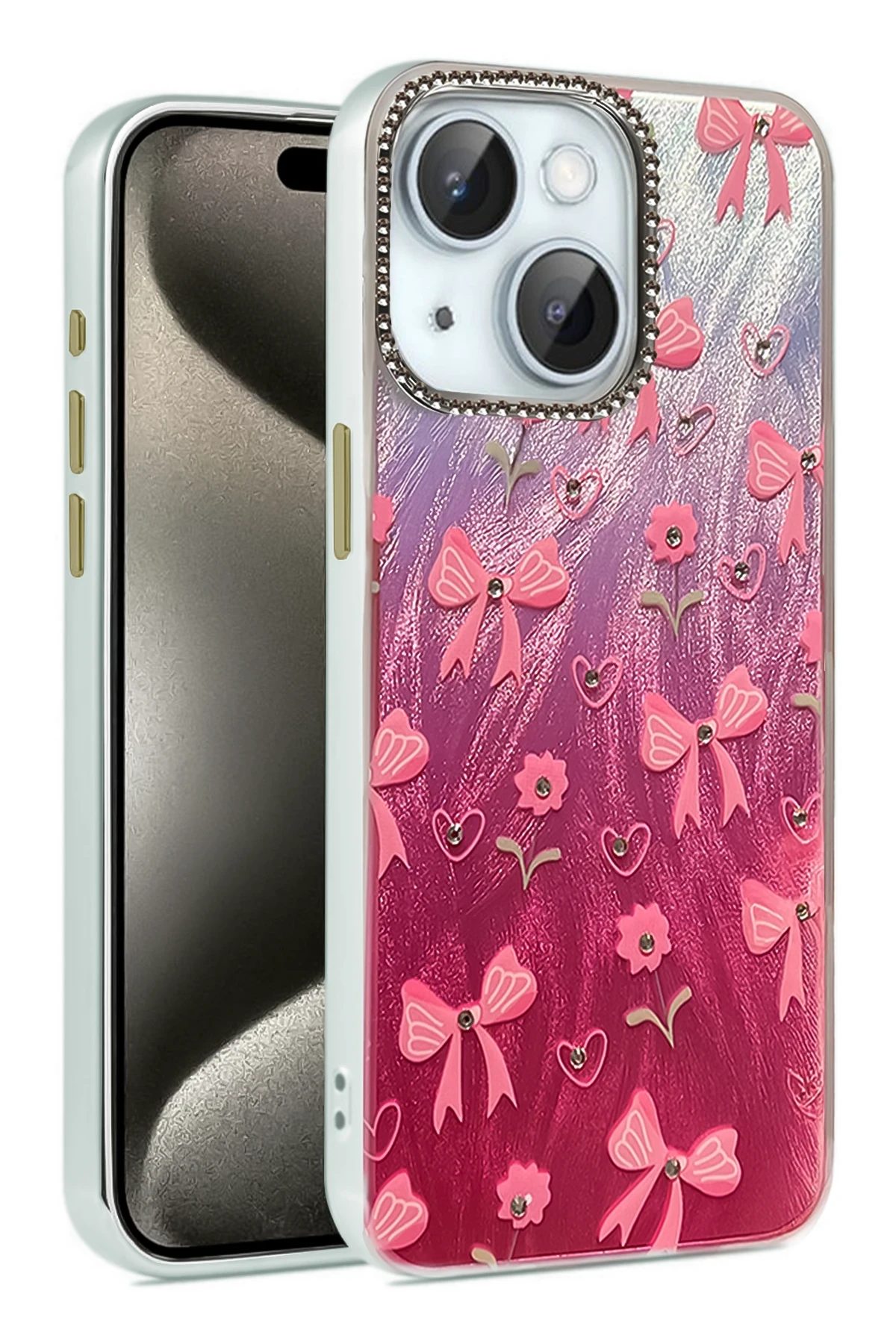 Newface iPhone 14 Kılıf Blade Aynalı Desenli Kapak - Desen 3