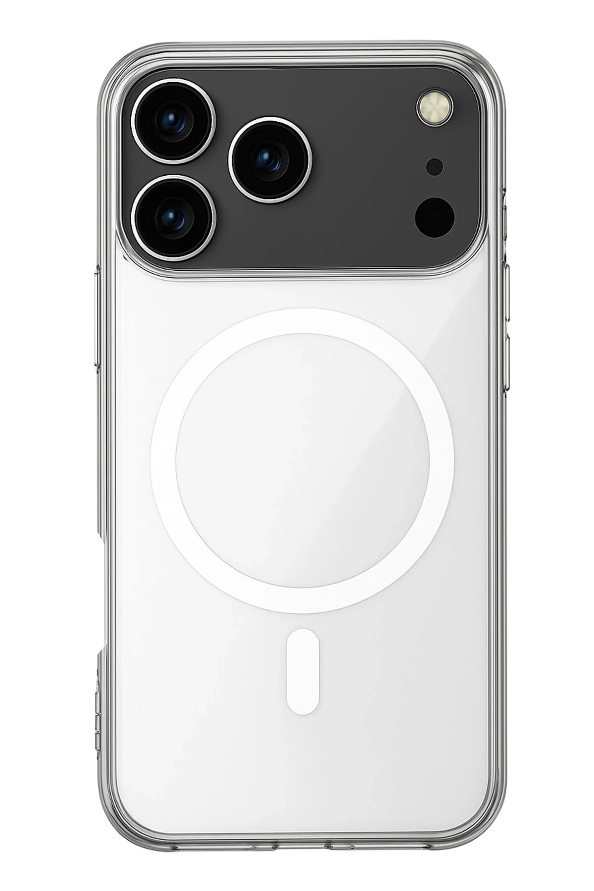 Newface iPhone 17 Pro Max Kılıf Magneticsafe Şeffaf Silikon - Şeffaf