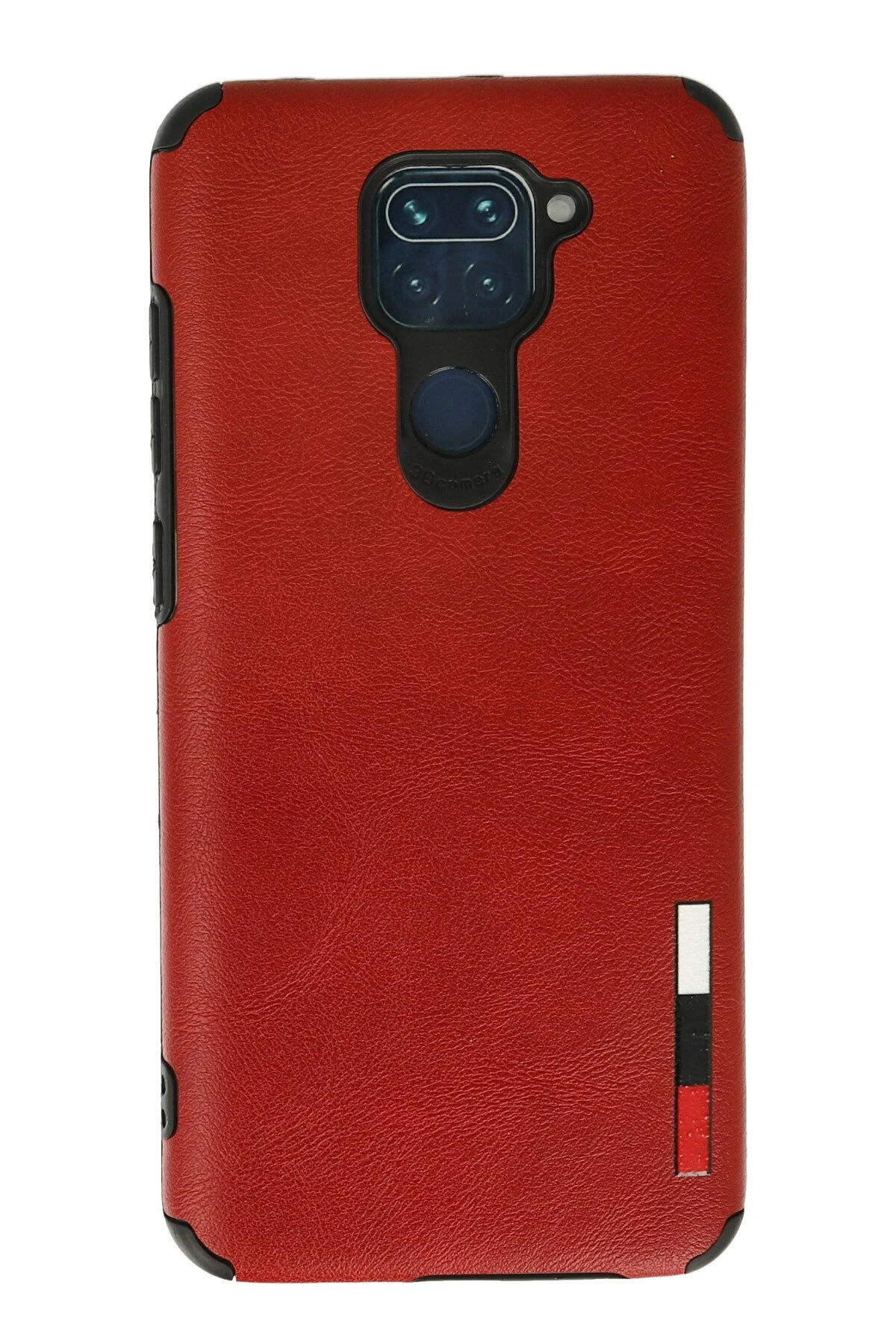 Newface Xiaomi Redmi Note 9 Kılıf Loop Deri Silikon - Kırmızı