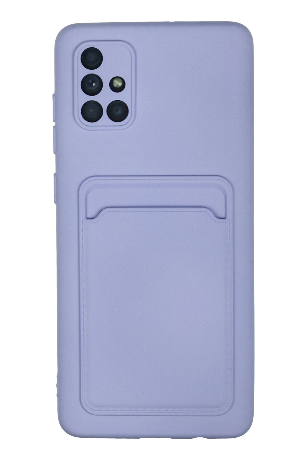 Newface Samsung Galaxy A71 Kılıf Kelvin Kartvizitli Silikon - Lila