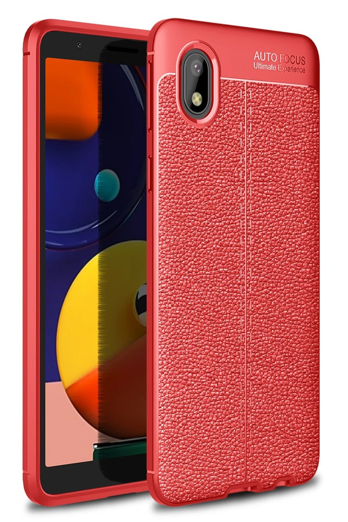Newface Samsung Galaxy A01 Core Kılıf Auto Focus Kapak - Kırmızı