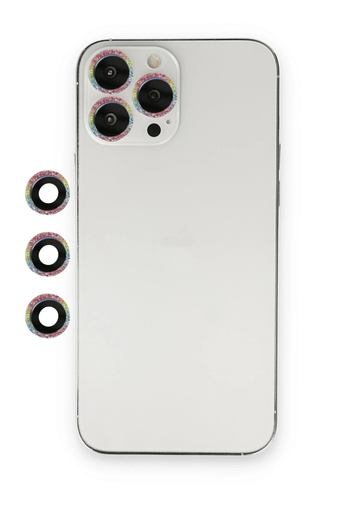Newface iPhone 12 Pro Max Shine Kamera Lens - Rainbow
