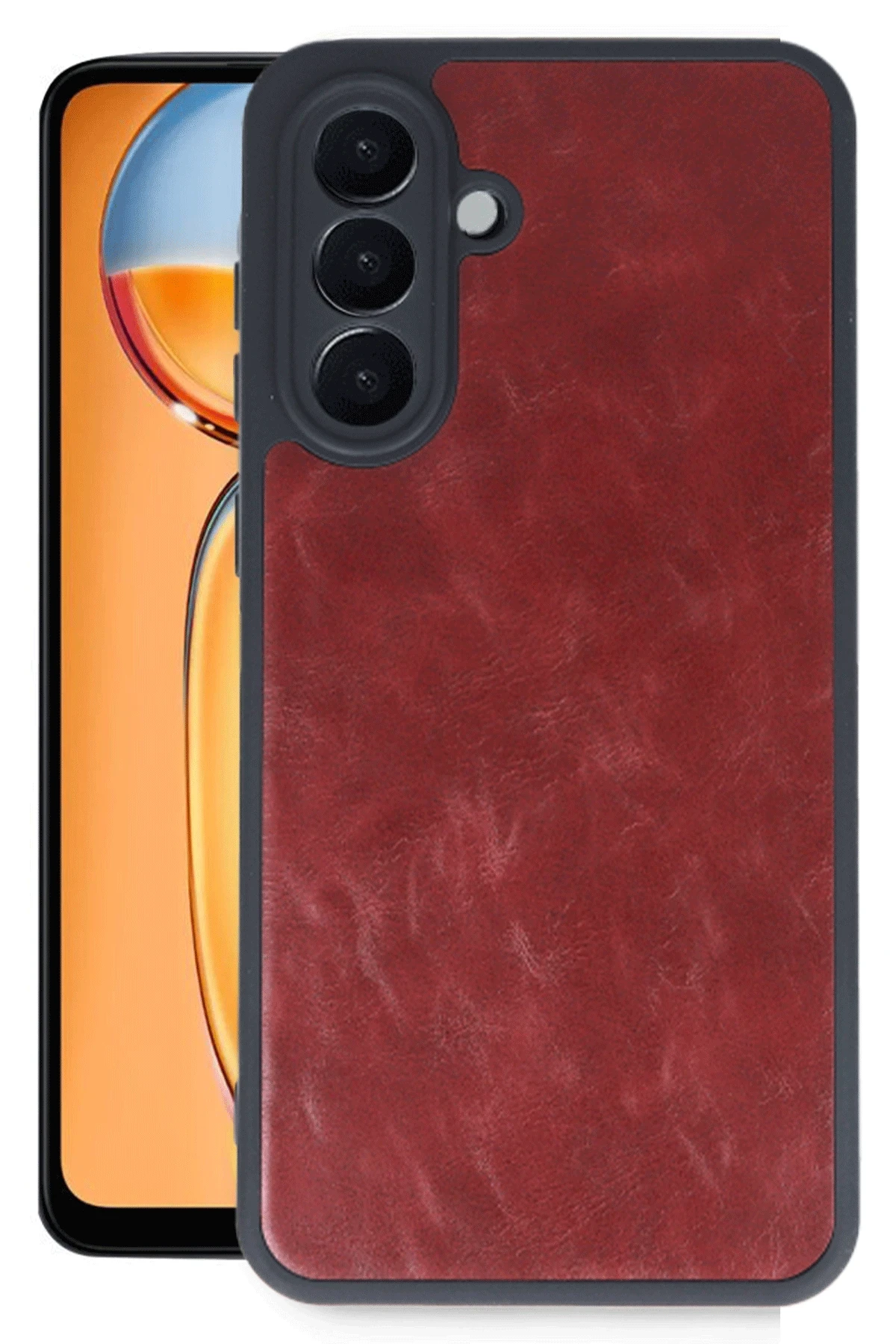 Newface Samsung Galaxy A36 Kılıf Aras Deri Kapak - Bordo