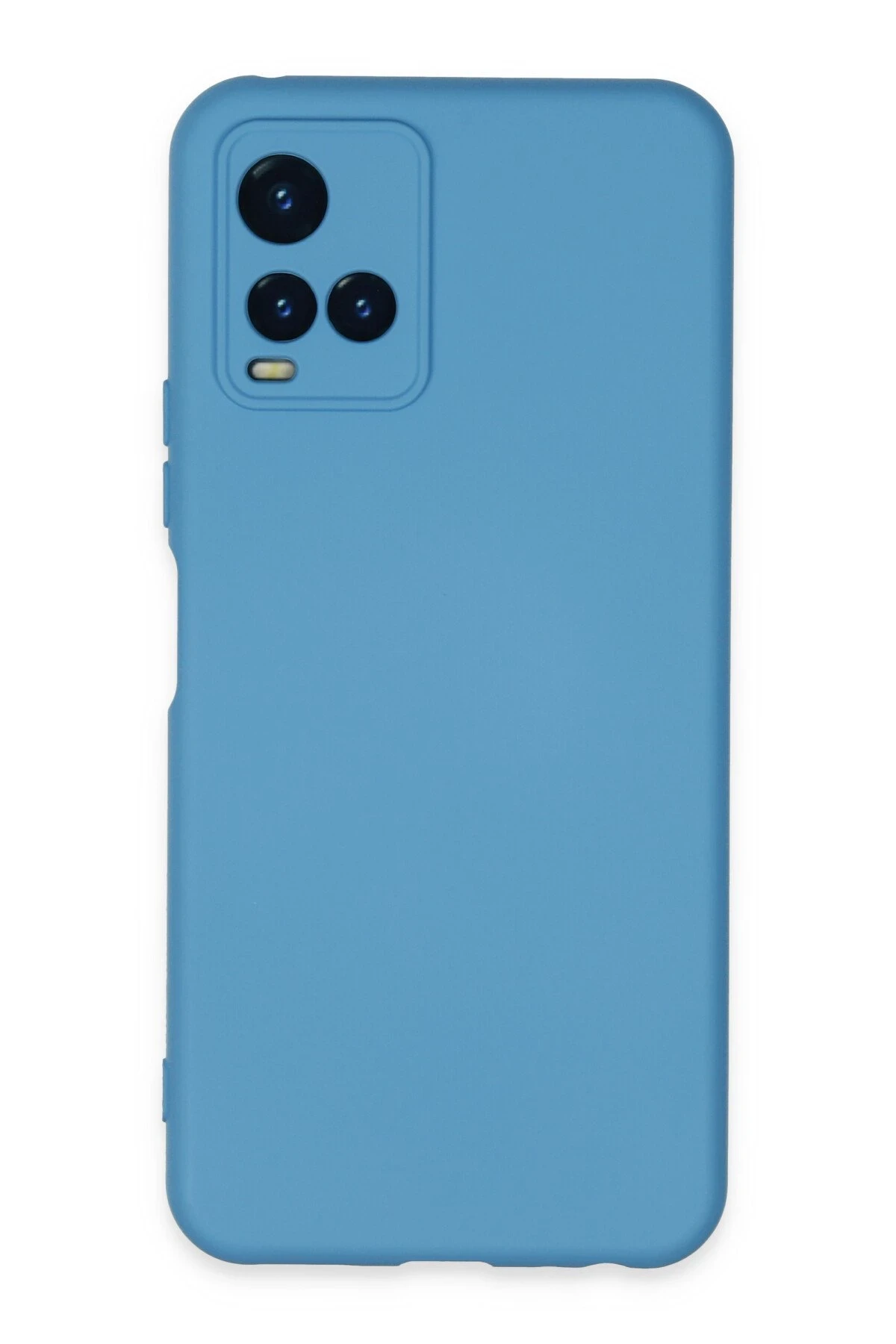 Newface Vivo Y21S Kılıf Nano içi Kadife Silikon - Mavi