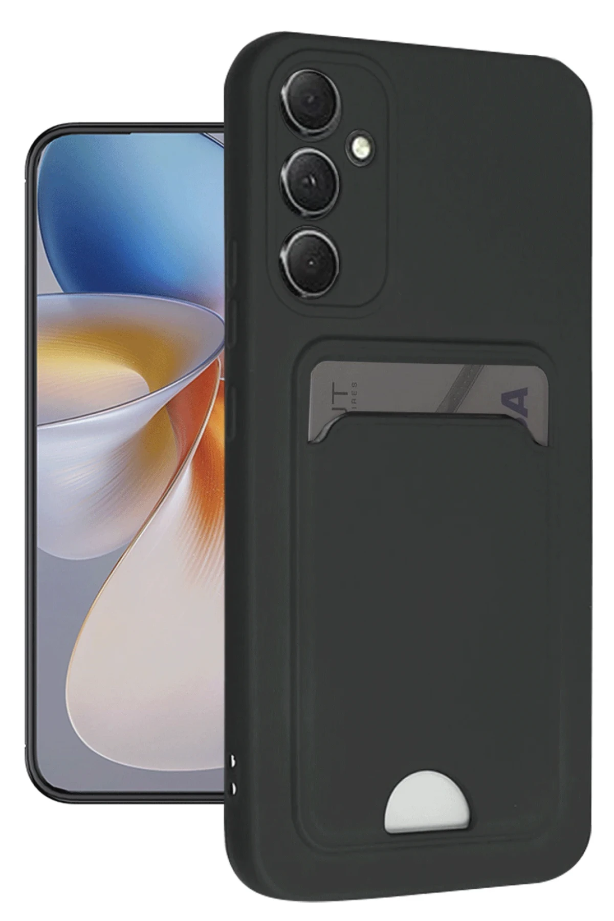 Newface Samsung Galaxy S24 FE Kılıf Kelvin Kartvizitli Silikon - Siyah