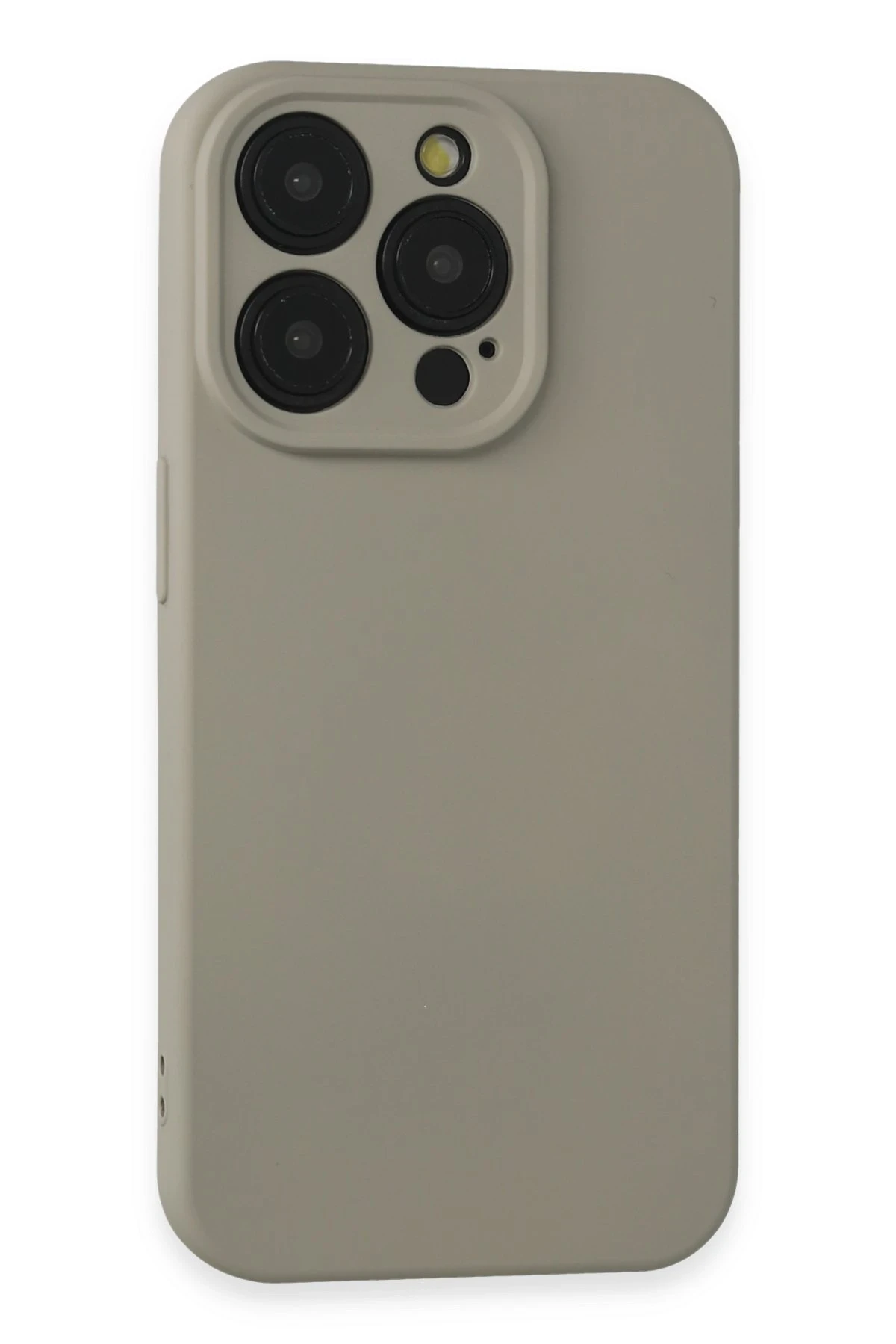 Newface iPhone 15 Pro Kılıf Nano içi Kadife Silikon - Titan Gri