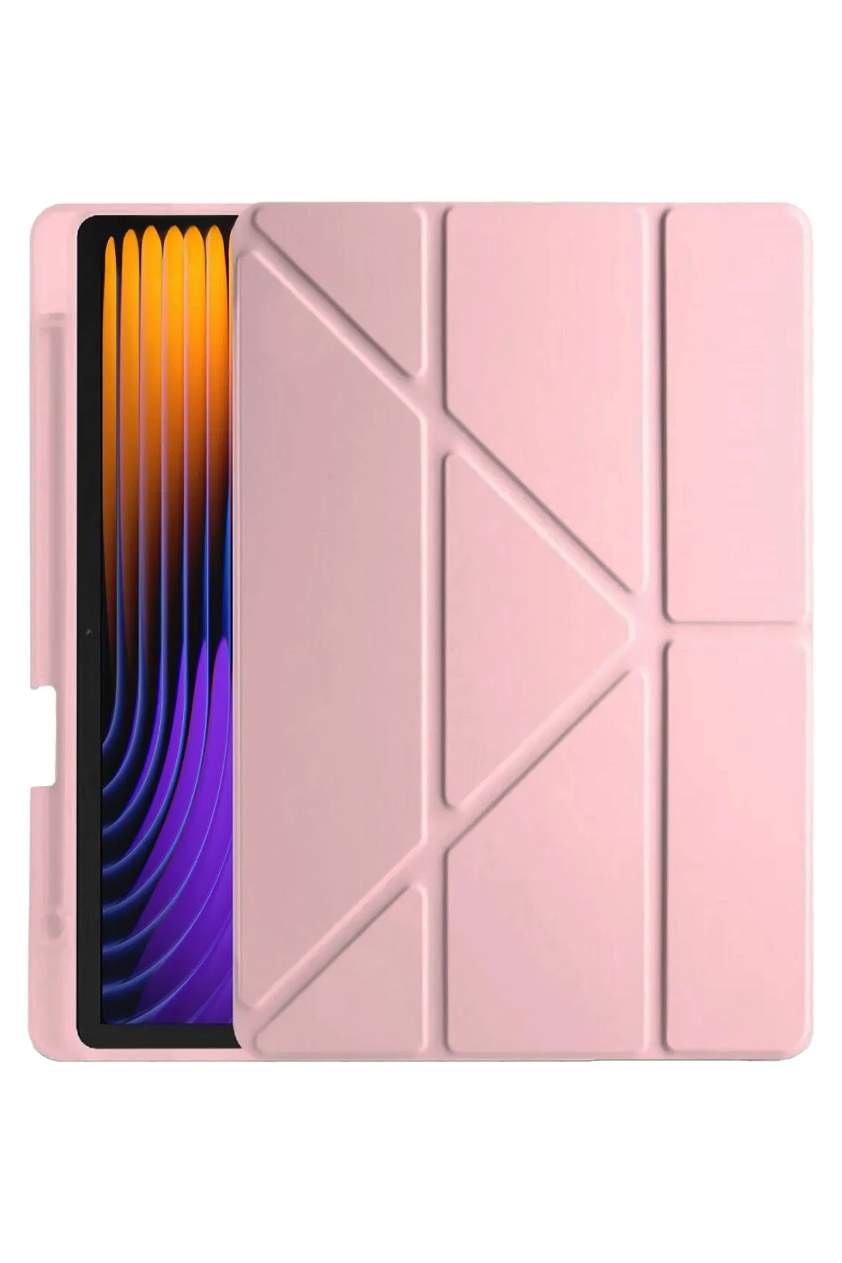 Newface Xiaomi Pad 7 Pro Kılıf Kalemlikli Mars Tablet Kılıfı - Rose Gold