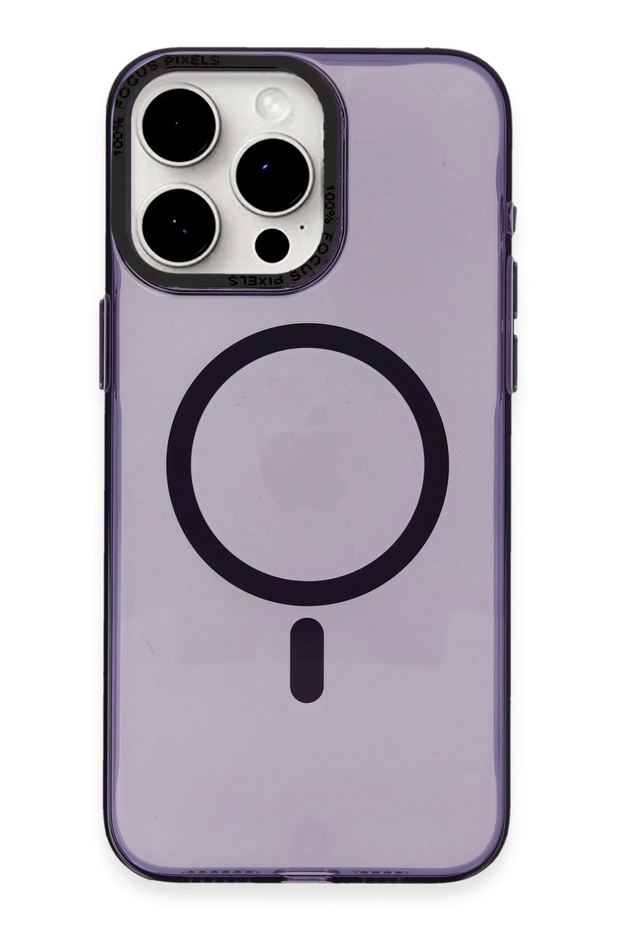 Newface iPhone 15 Pro Kılıf Anka PC Magneticsafe Sert Metal Kapak - Mor