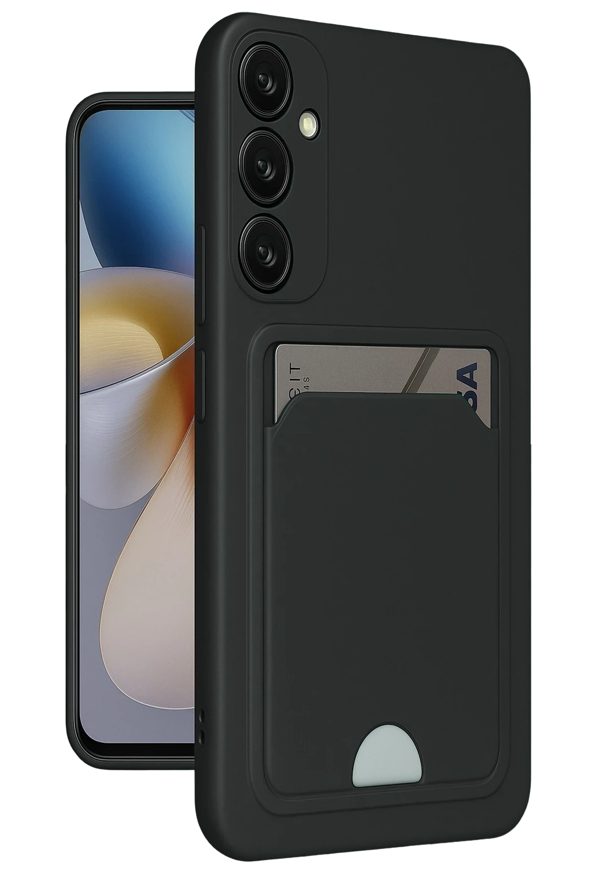 Newface Samsung Galaxy M15 Kelvin Kartvizitli Silikon - Siyah
