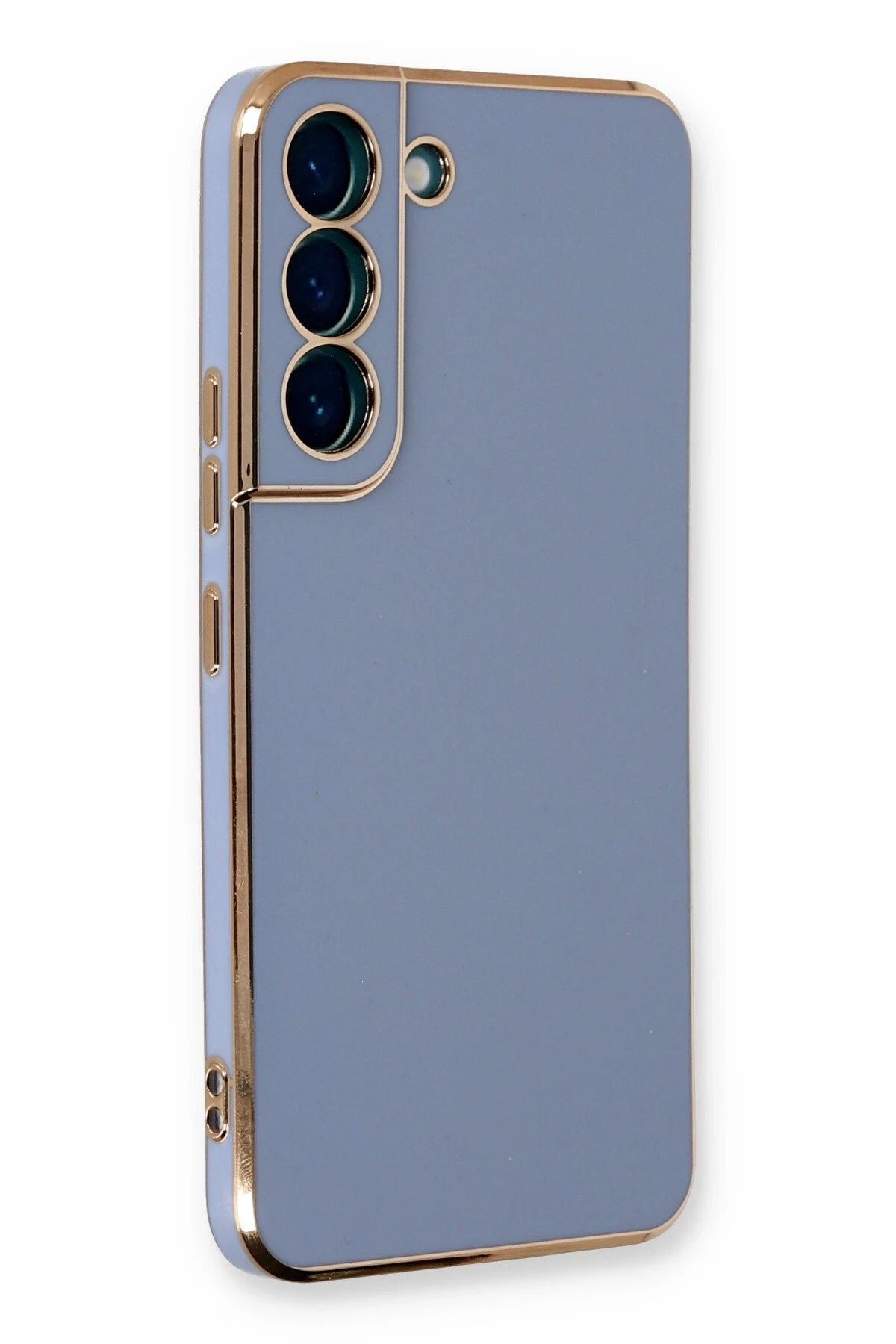 Newface Samsung Galaxy S21 FE Kılıf Volet Silikon - Mavi
