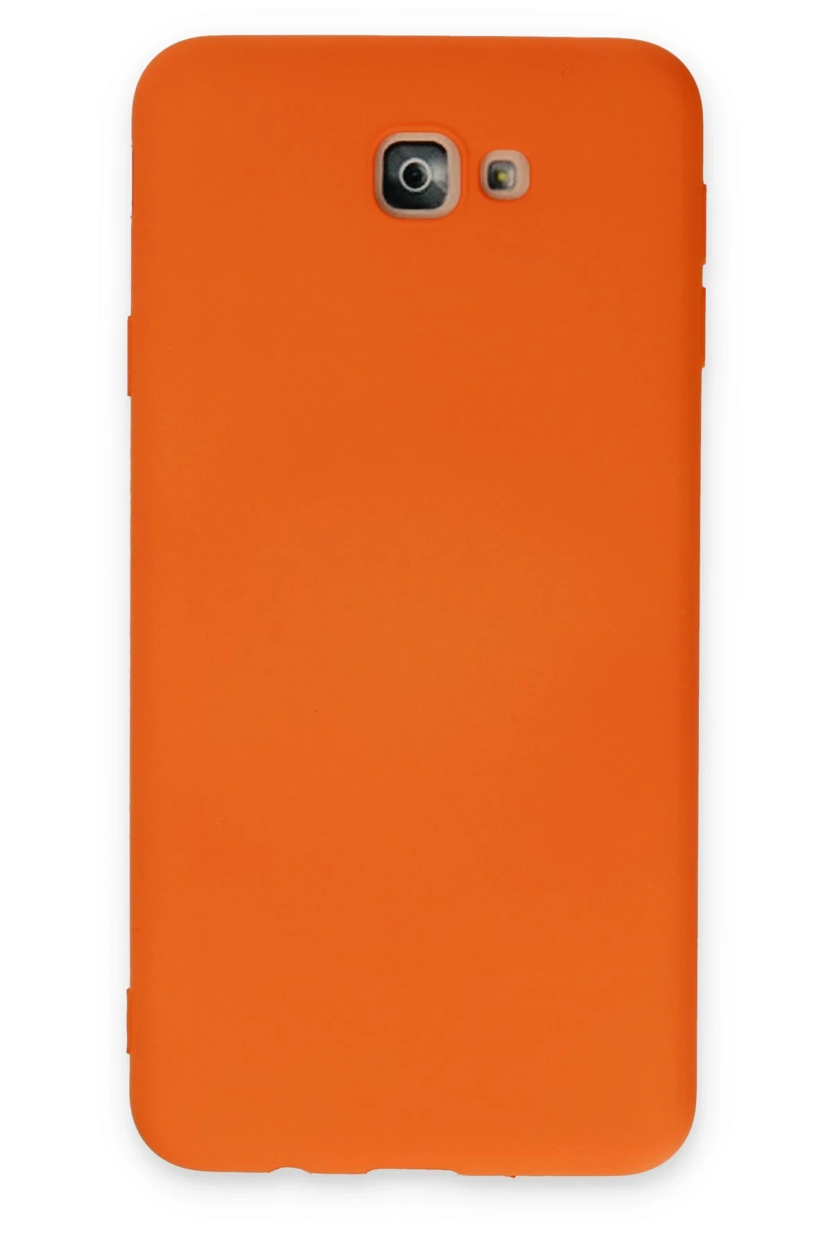 Newface Samsung Galaxy J7 Prime Kılıf Nano içi Kadife Silikon - Turuncu