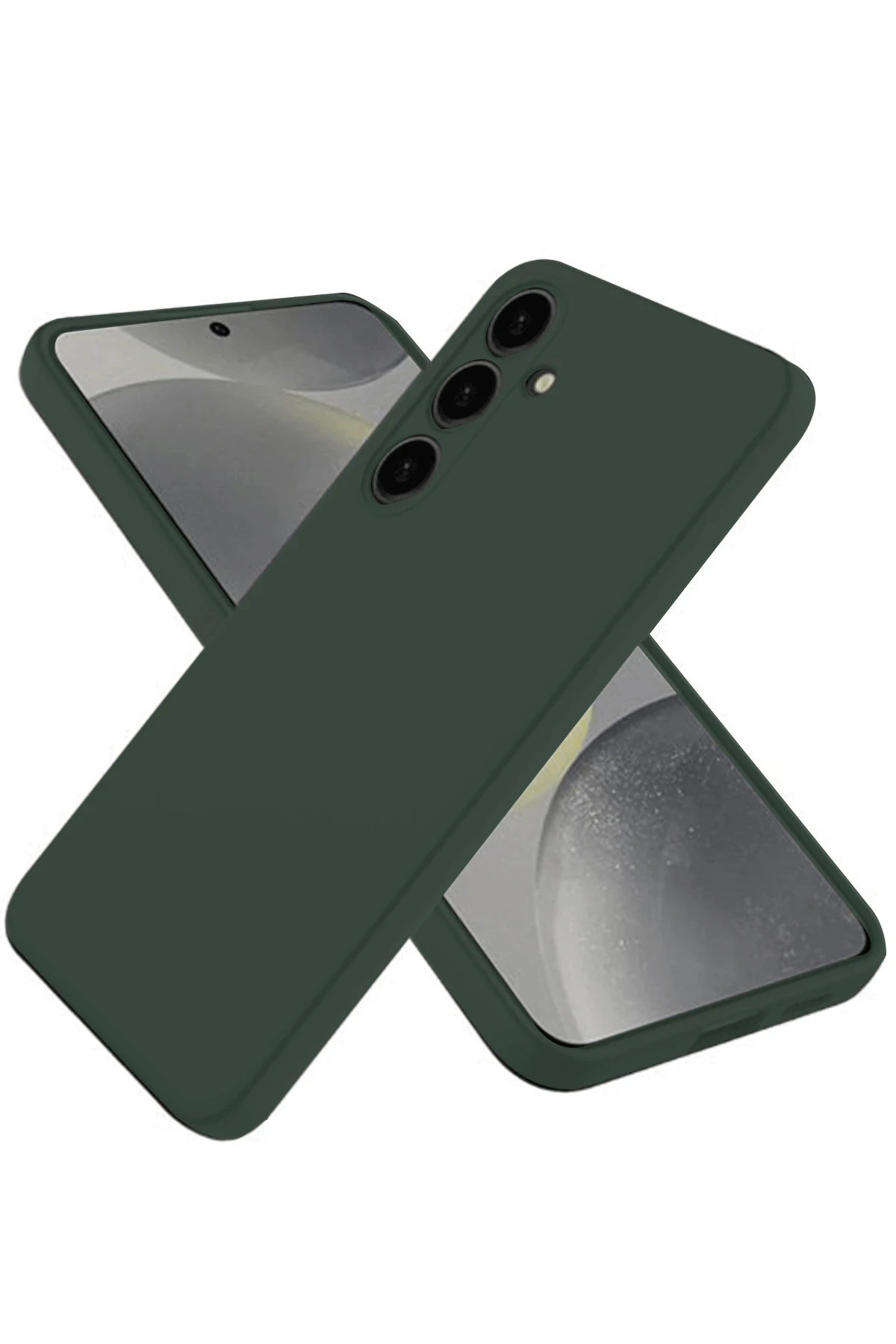 Newface Samsung Galaxy A56 Kılıf First Silikon - Koyu Yeşil