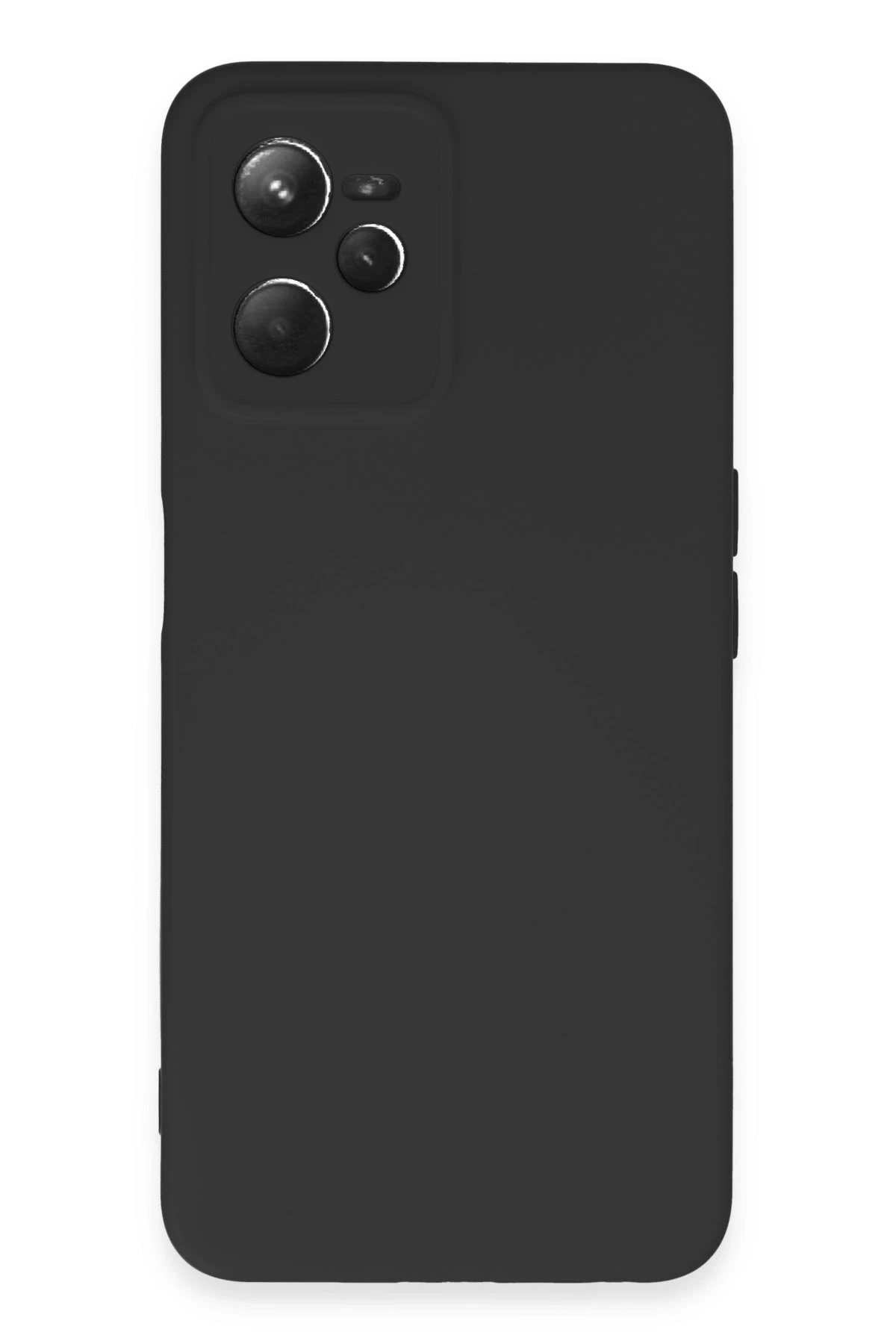 Newface Realme C35 Kılıf Nano içi Kadife Silikon - Siyah