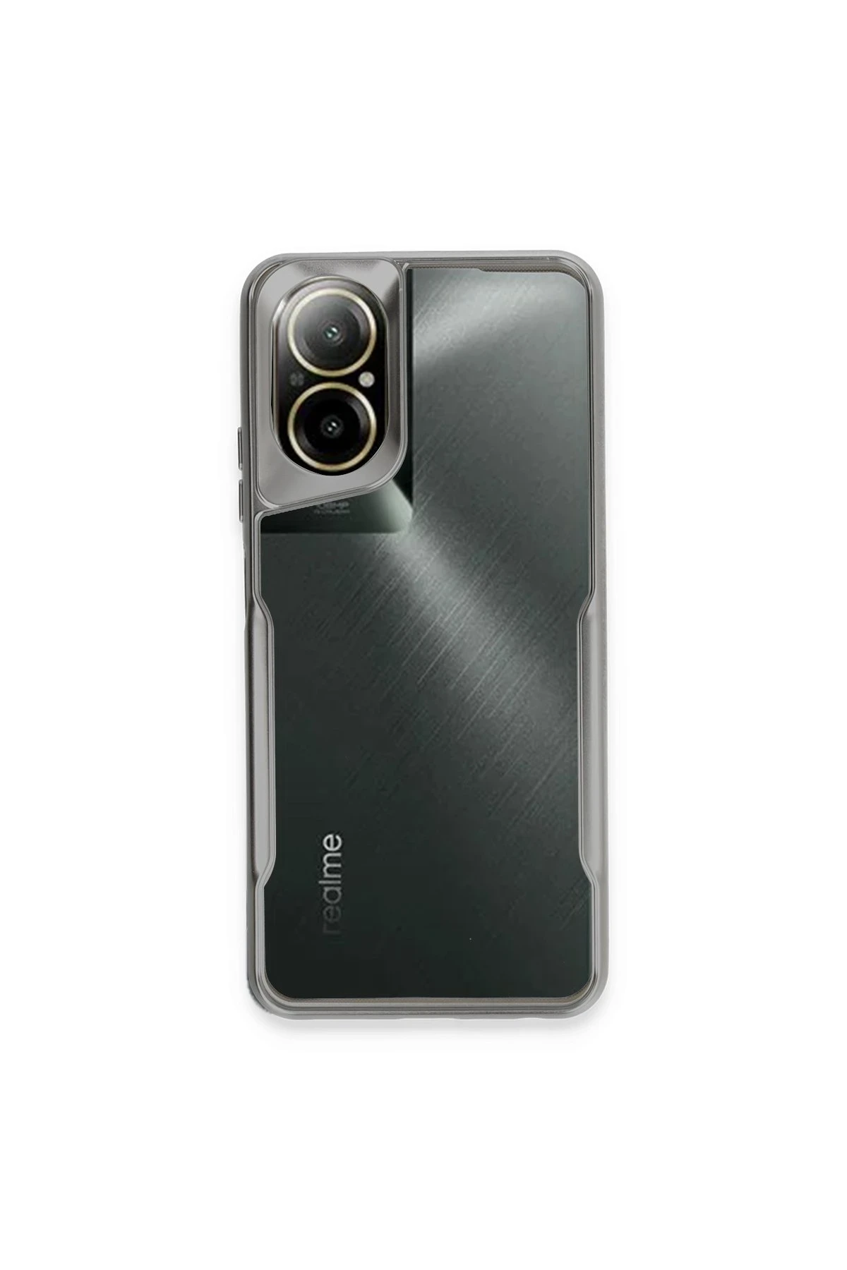 Newface Realme 12 Lite Kılıf Boyi Silikon Kapak - Gümüş