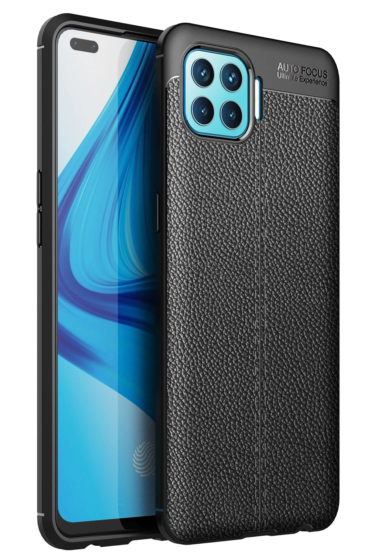 Newface Oppo Reno 4 Lite Kılıf Auto Focus Kapak - Siyah