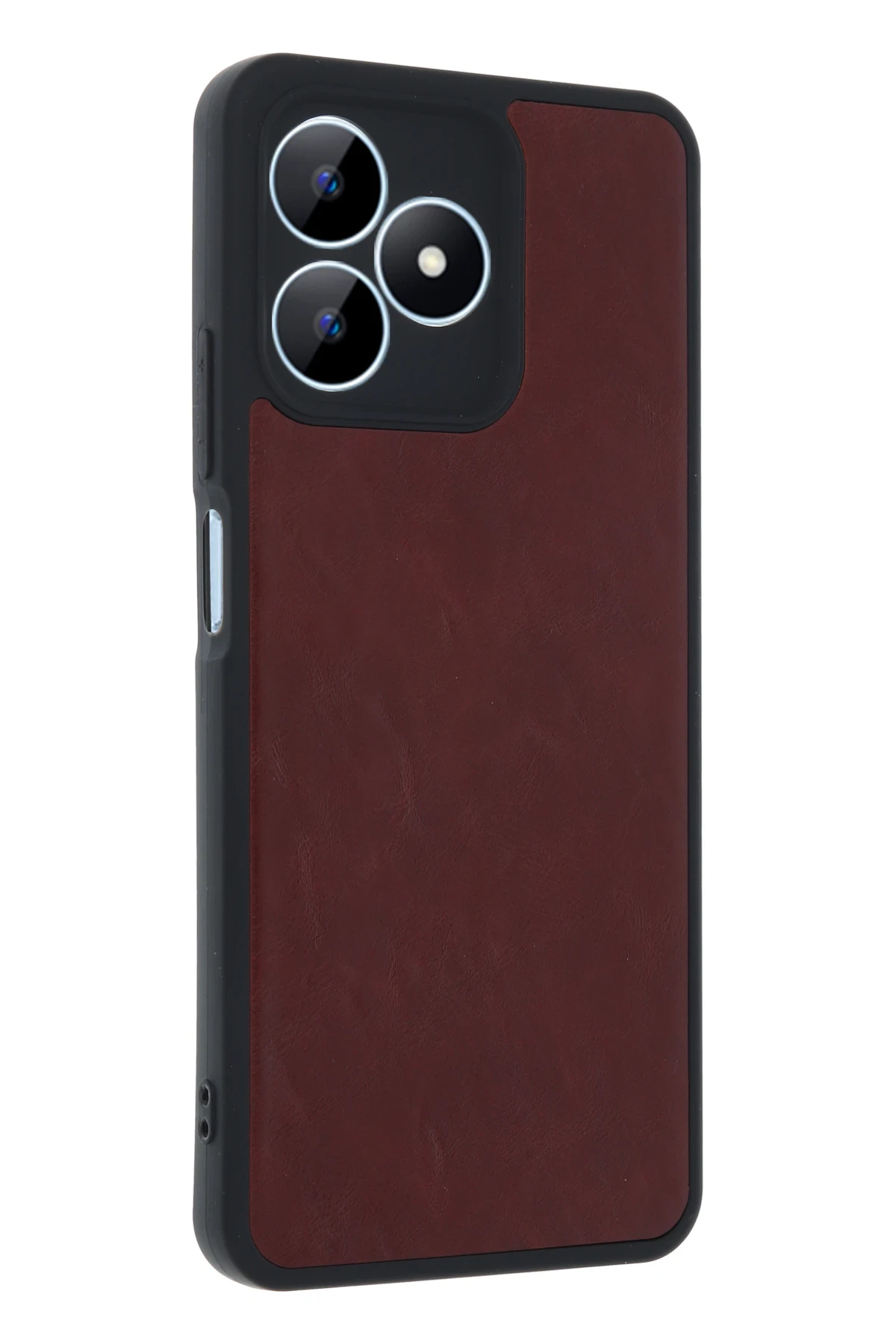 Newface Realme Note 50 4G Kılıf Aras Deri Kapak - Bordo