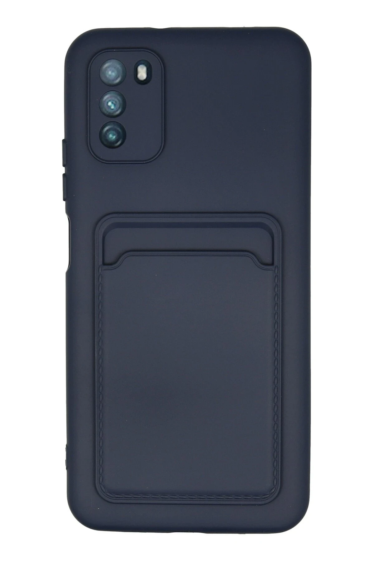 Newface Xiaomi Pocophone M3 Kılıf Kelvin Kartvizitli Silikon - Lacivert